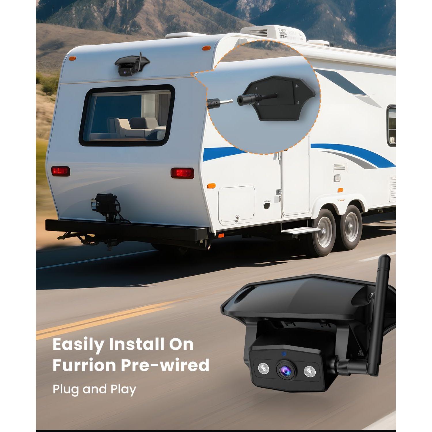 Cámara de Respaldo Inalámbrica AUTO-VOX RV 1080P 7.2" con IR