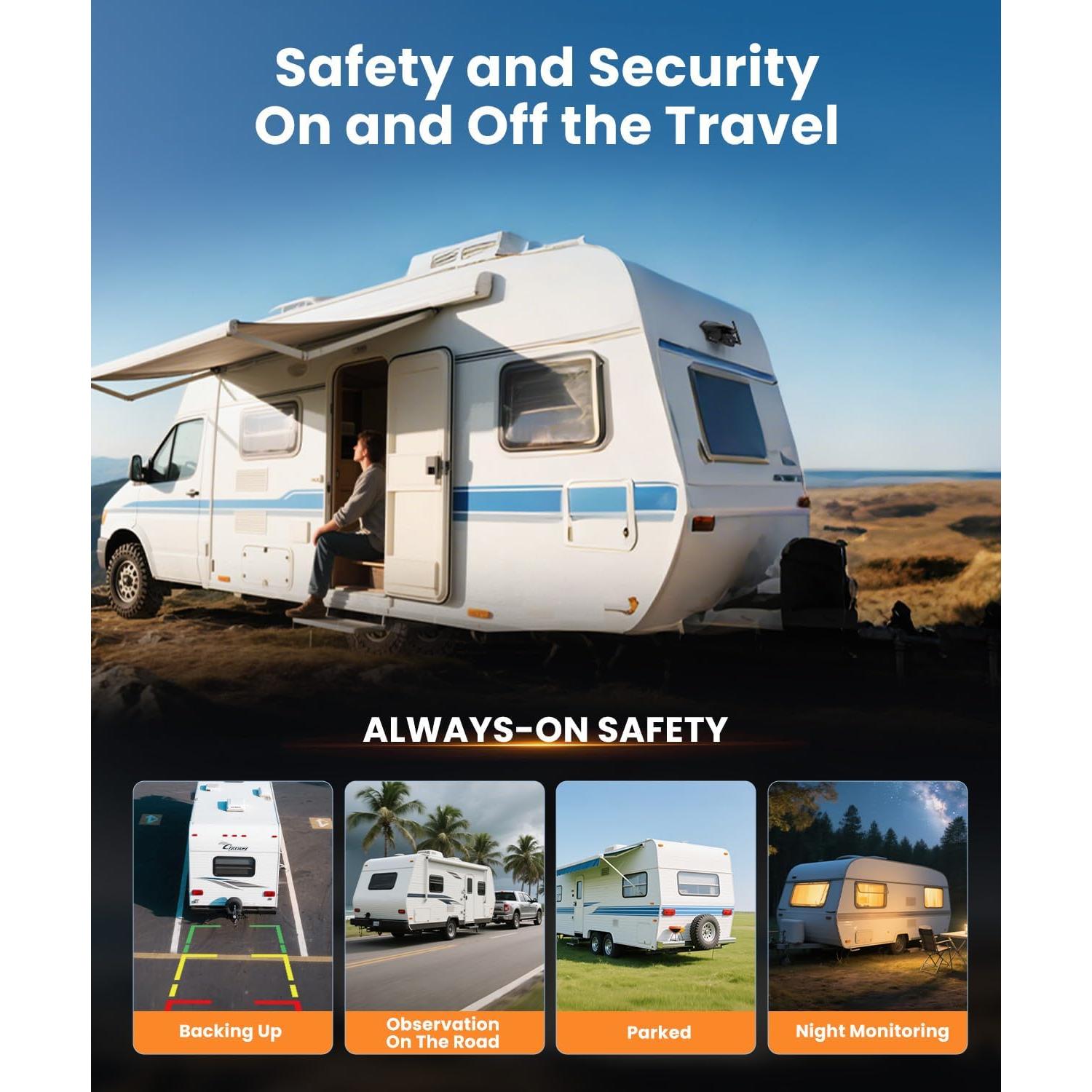 Cámara de Respaldo Inalámbrica AUTO-VOX RV 1080P 7.2" con IR