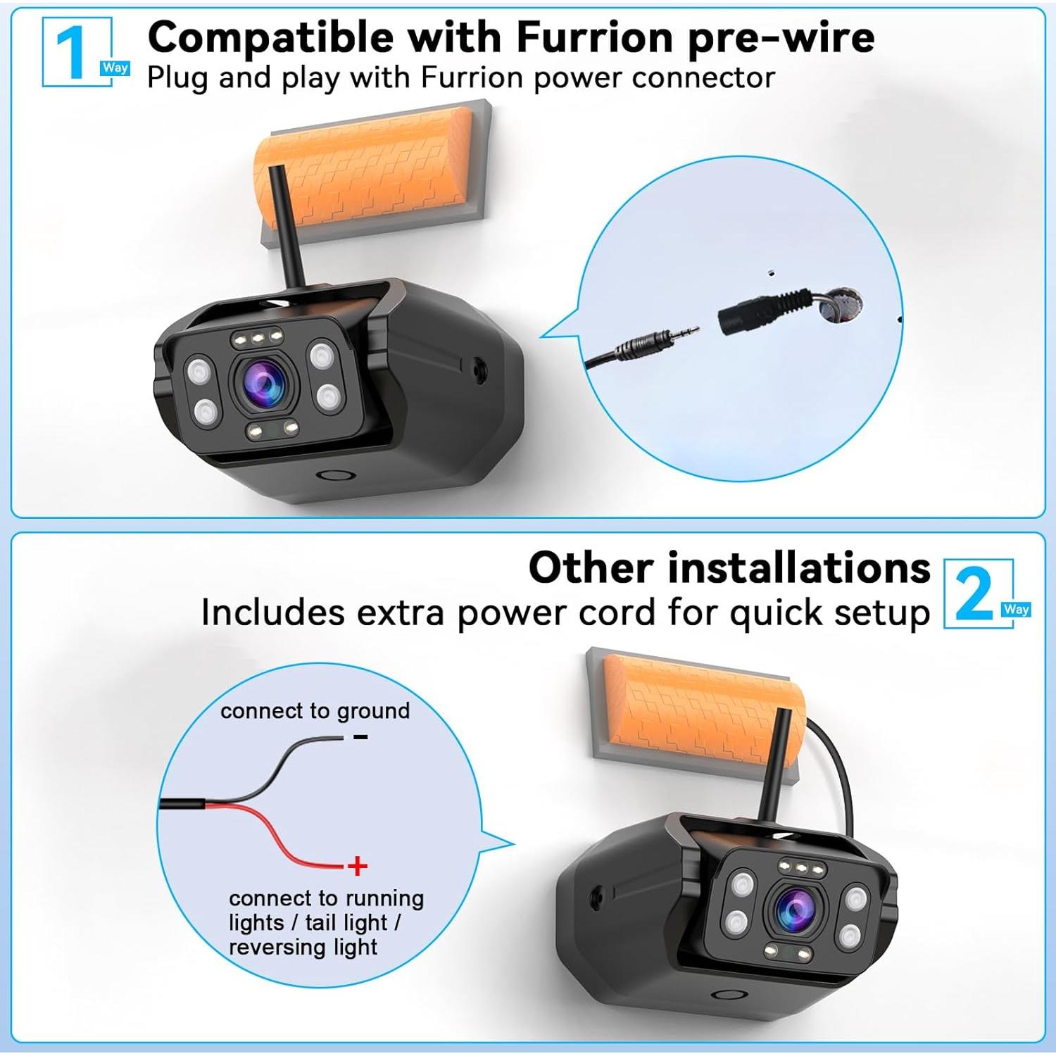 Cámara de Respaldo Inalámbrica 7" SHENZHEN S21 1080P HD