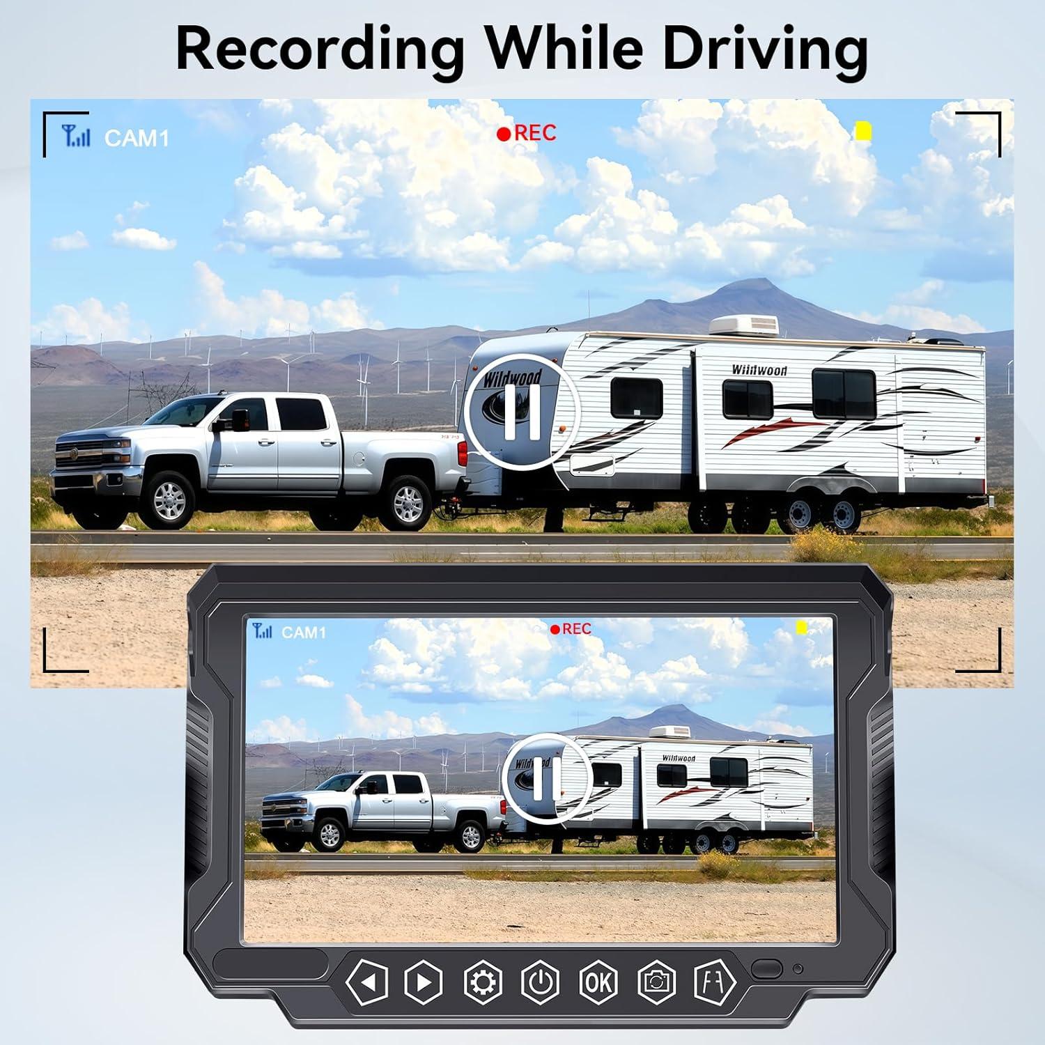 Cámara de Respaldo Inalámbrica 7" SHENZHEN S21 1080P HD