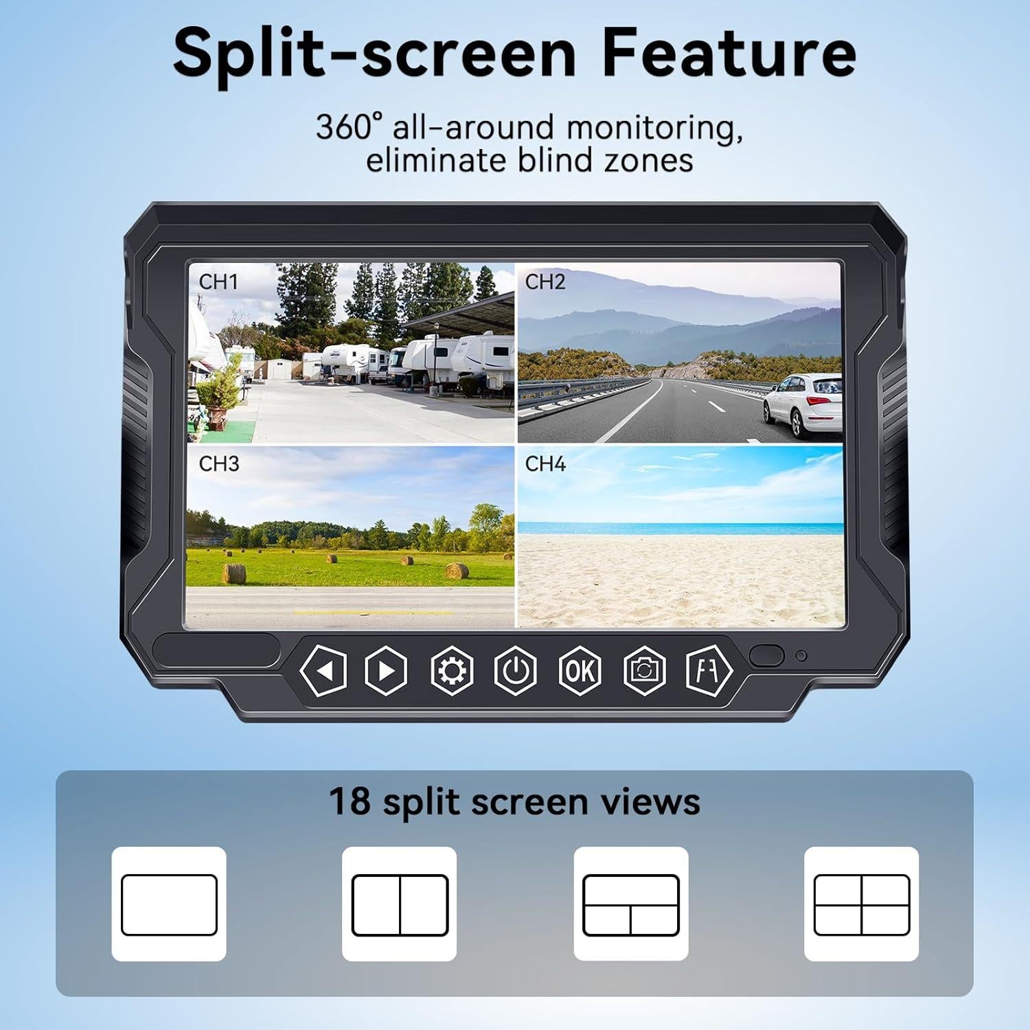 Cámara de Respaldo Inalámbrica 7" SHENZHEN S21 1080P HD