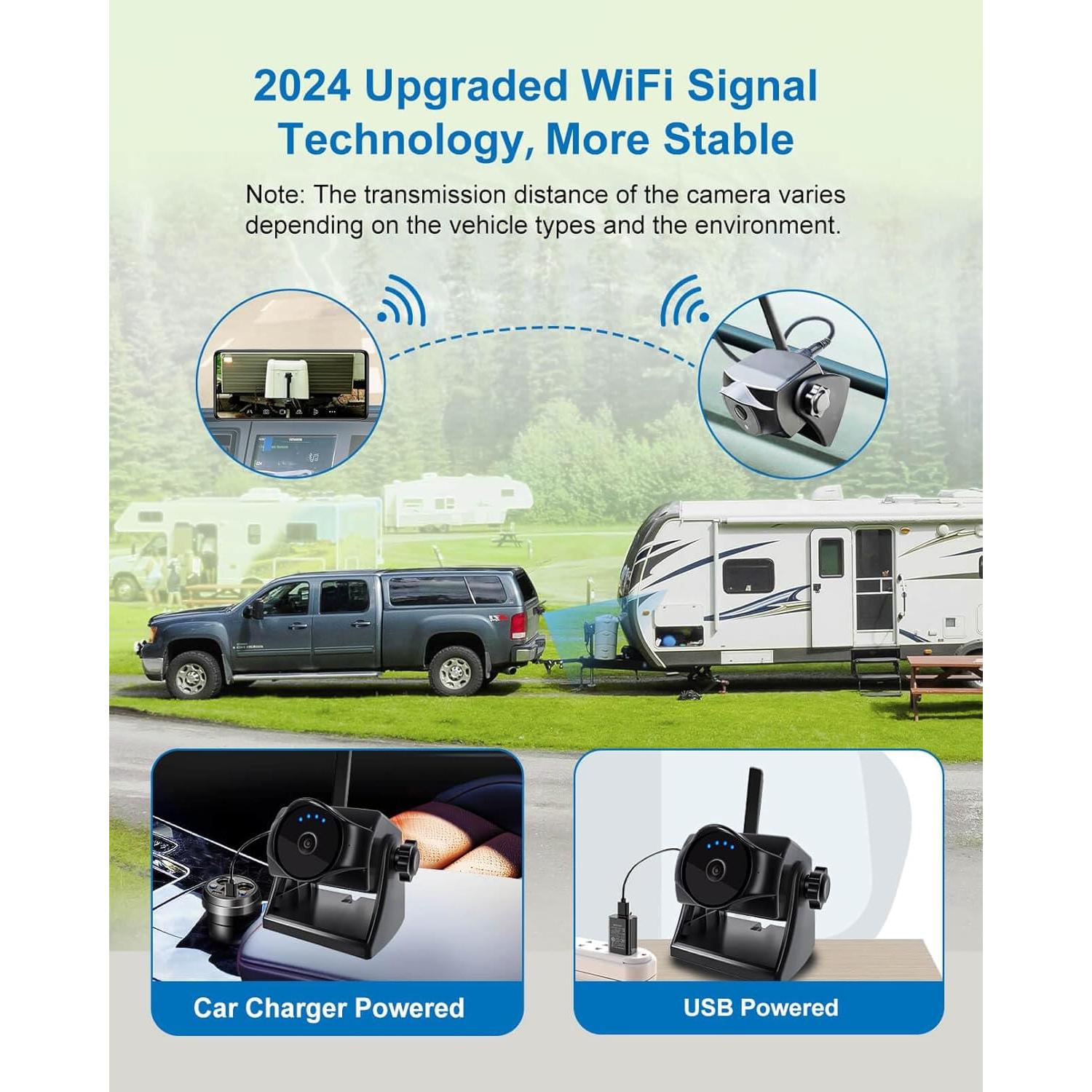 Cámara de Respaldo Inalámbrica STONVUE S1-WF818 1080P IP69K