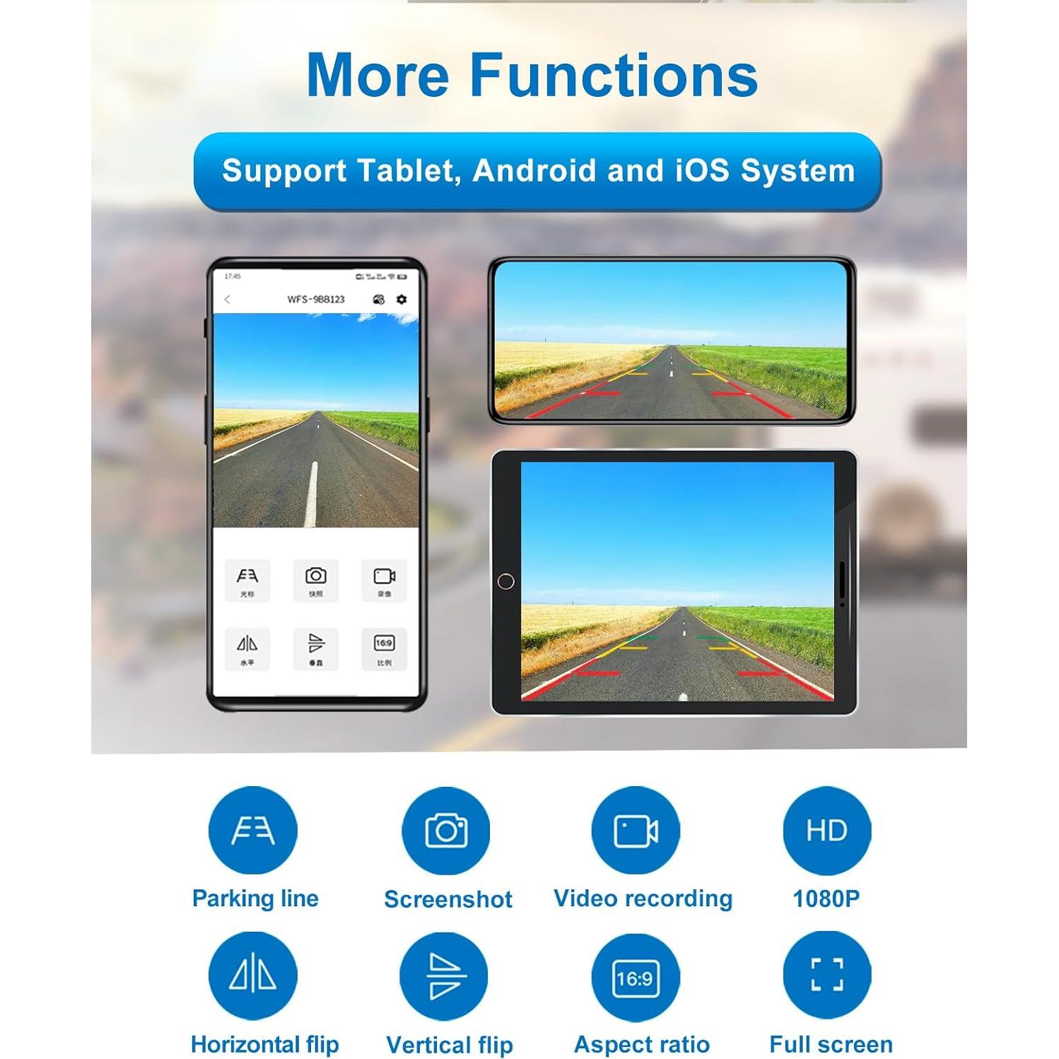 Cámara de Respaldo Inalámbrica STONVUE S1-WF818 1080P IP69K