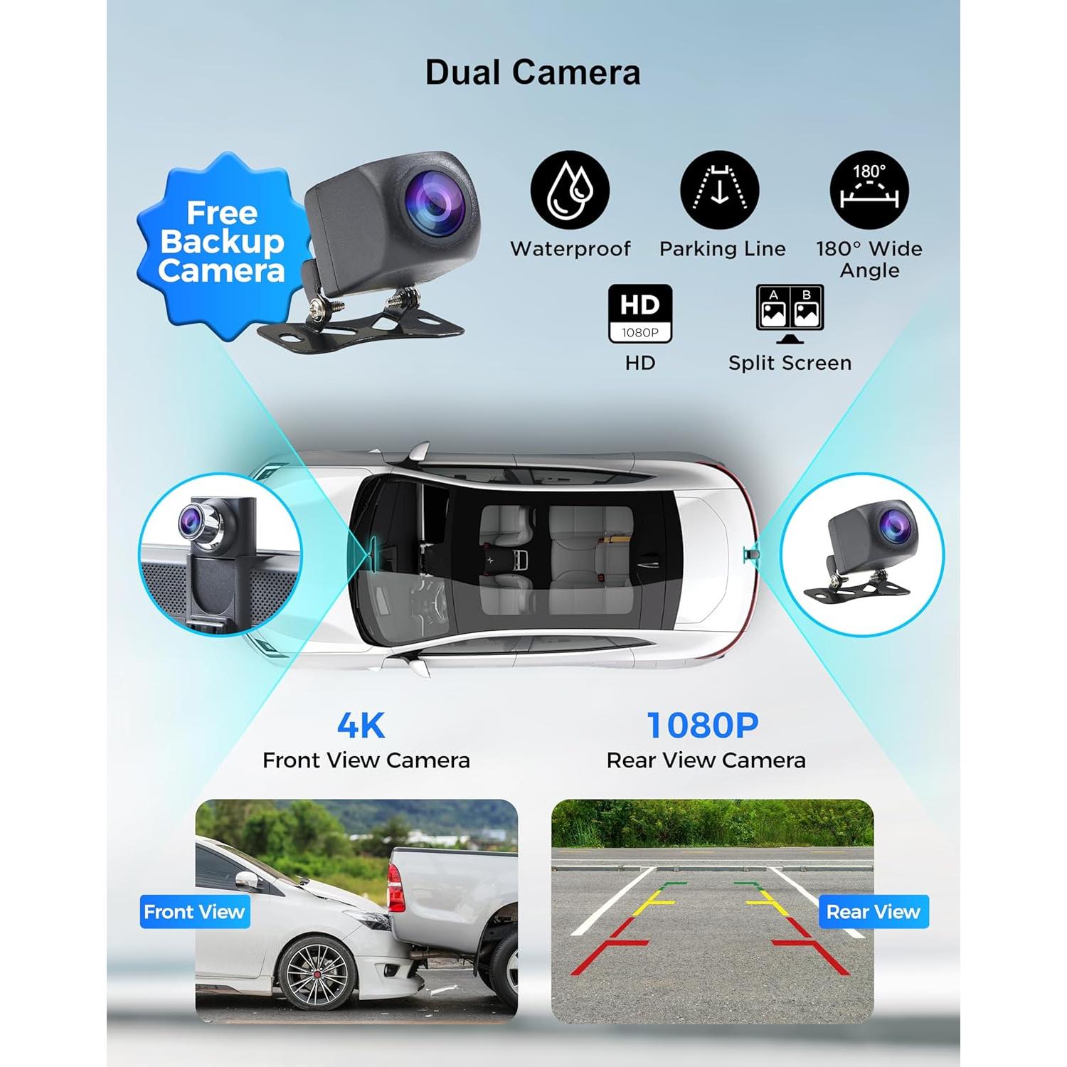 Estéreo de Coche Venluna 8.1'' Carplay Bluetooth con Cámara 4K