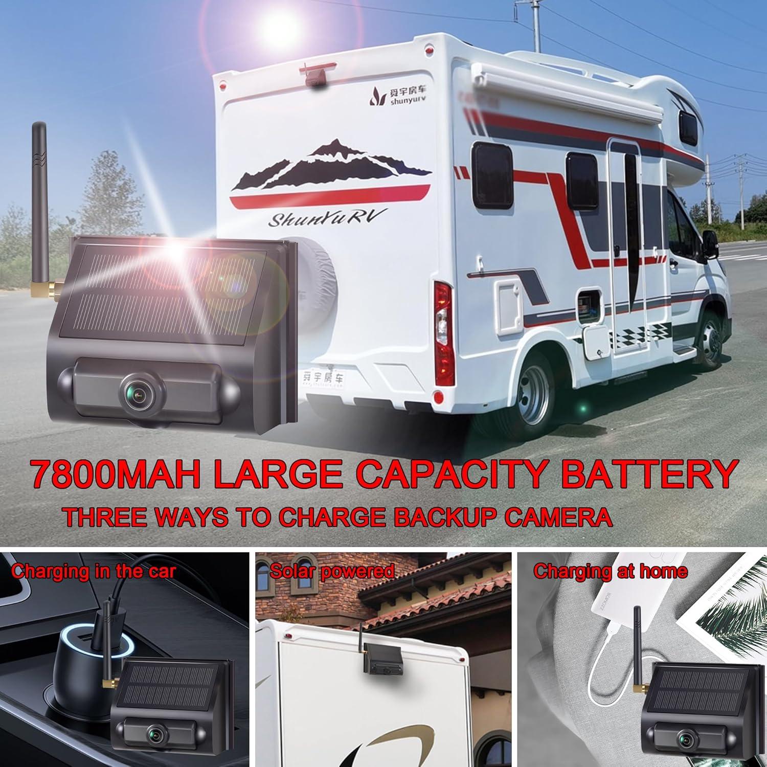 Cámara de Respaldo Inalámbrica Solar YIMU YM701 7" HD 1080P