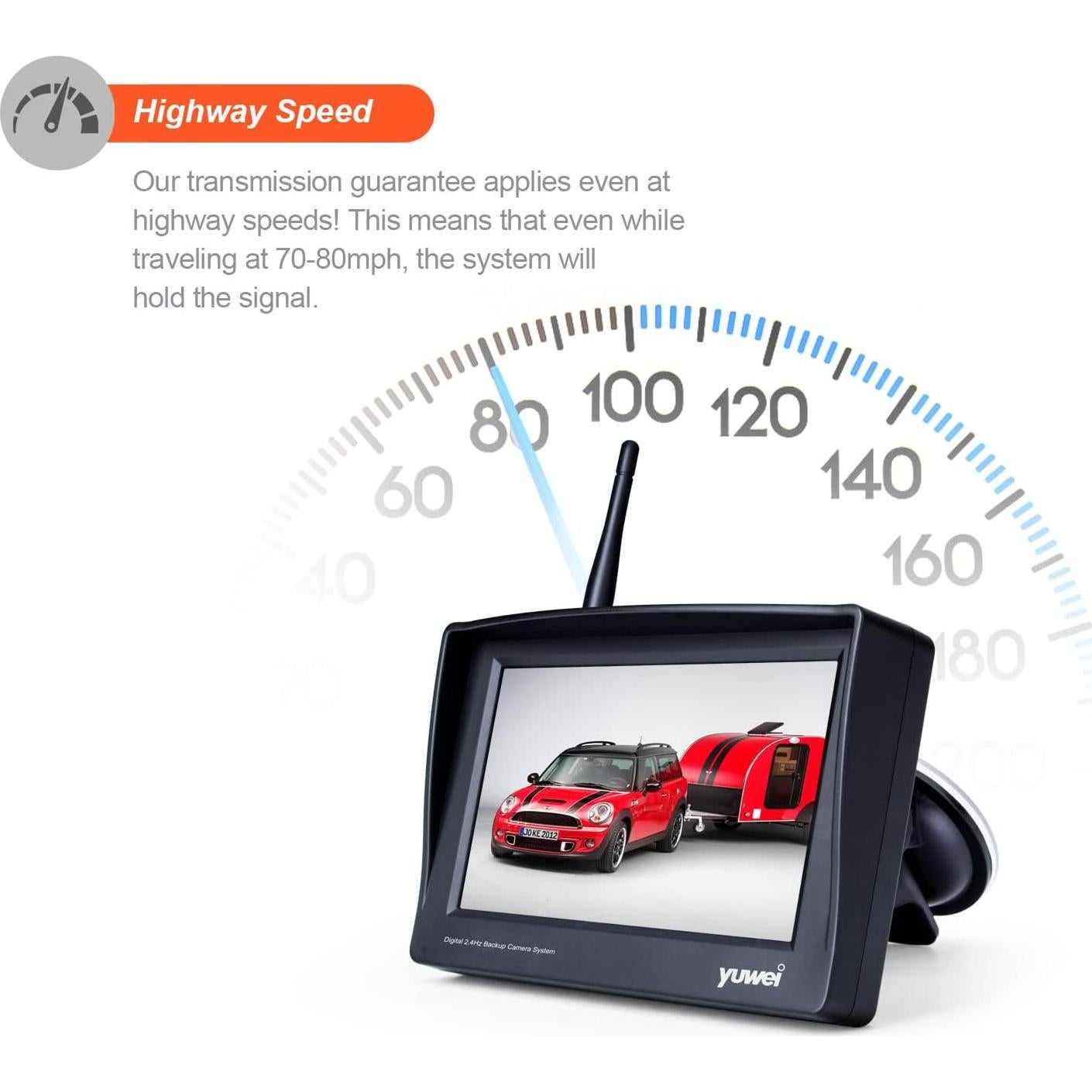 Sistema de Cámara de Respaldo Inalámbrico YUWEI 4.3" LCD