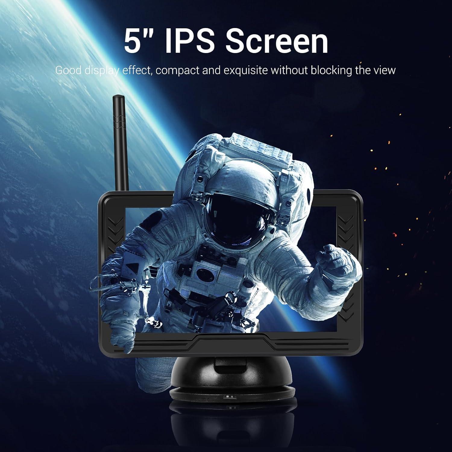 Cámara de Respaldo Inalámbrica Hikity 5" con Monitor IPS