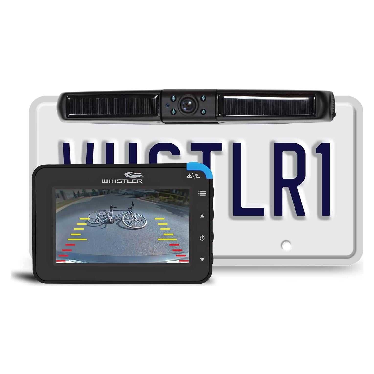 Cámara de Respaldo Whistler LCD 4.3" Inalámbrica Solar IP65