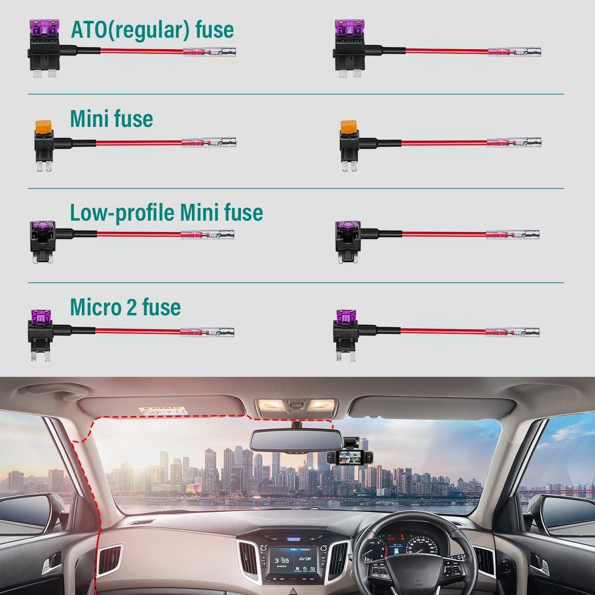 Kit de Cableado Duro IIWEY para Cámara de Tablero 4m 12V-24V