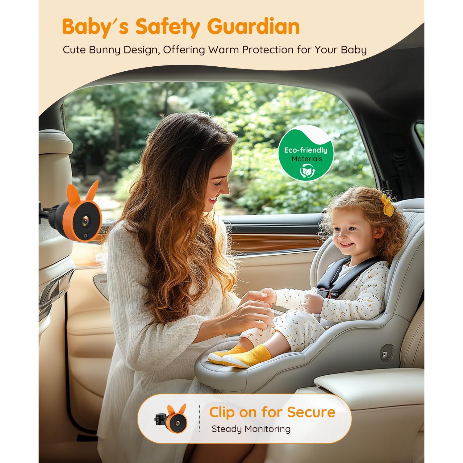 Cámara para Bebés BV3 PRO - Monitor HD 7.2" Doble Canal 1080P