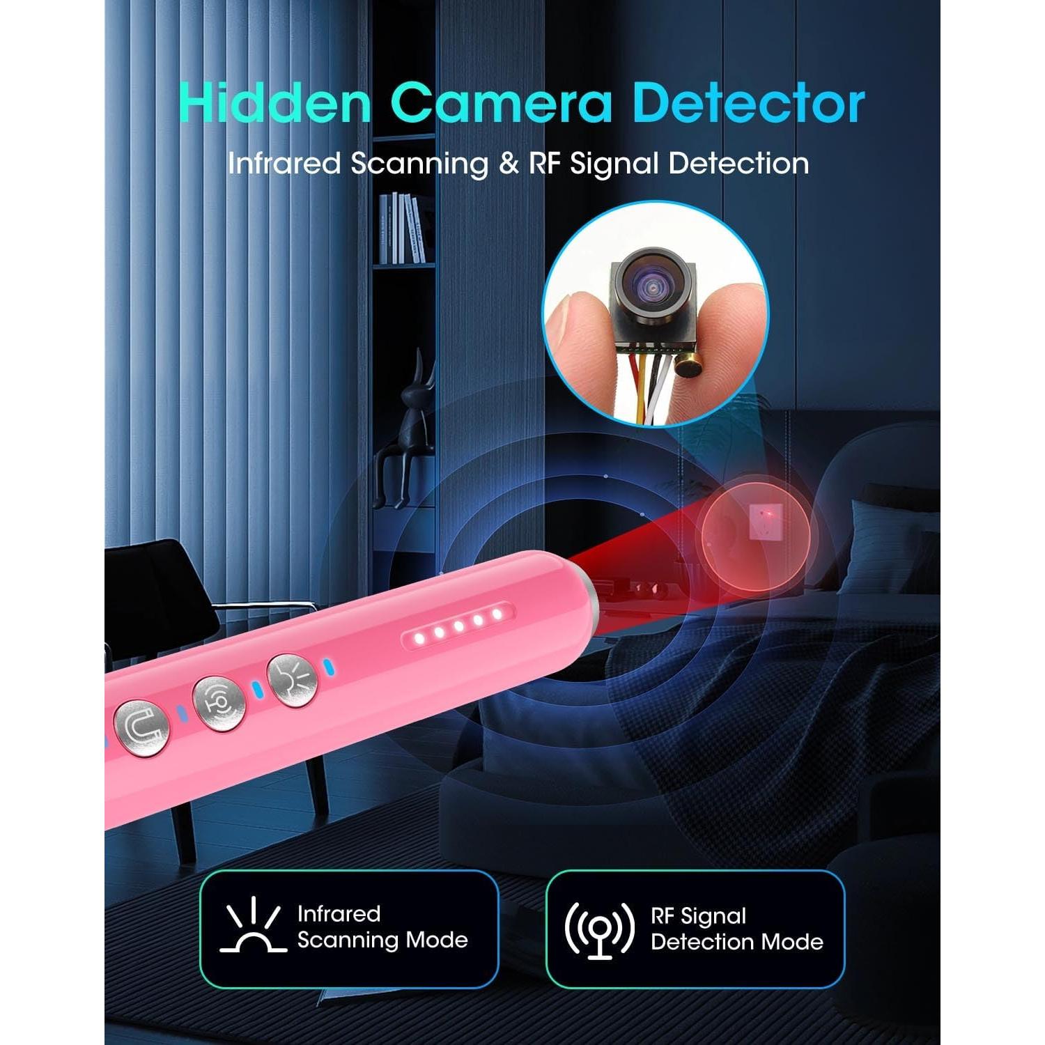 Detector de Cámaras Ocultas STSVA 4 en 1 Rosa Inalámbrico