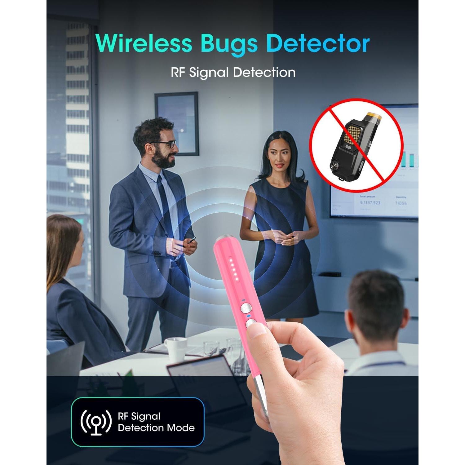 Detector de Cámaras Ocultas STSVA 4 en 1 Rosa Inalámbrico