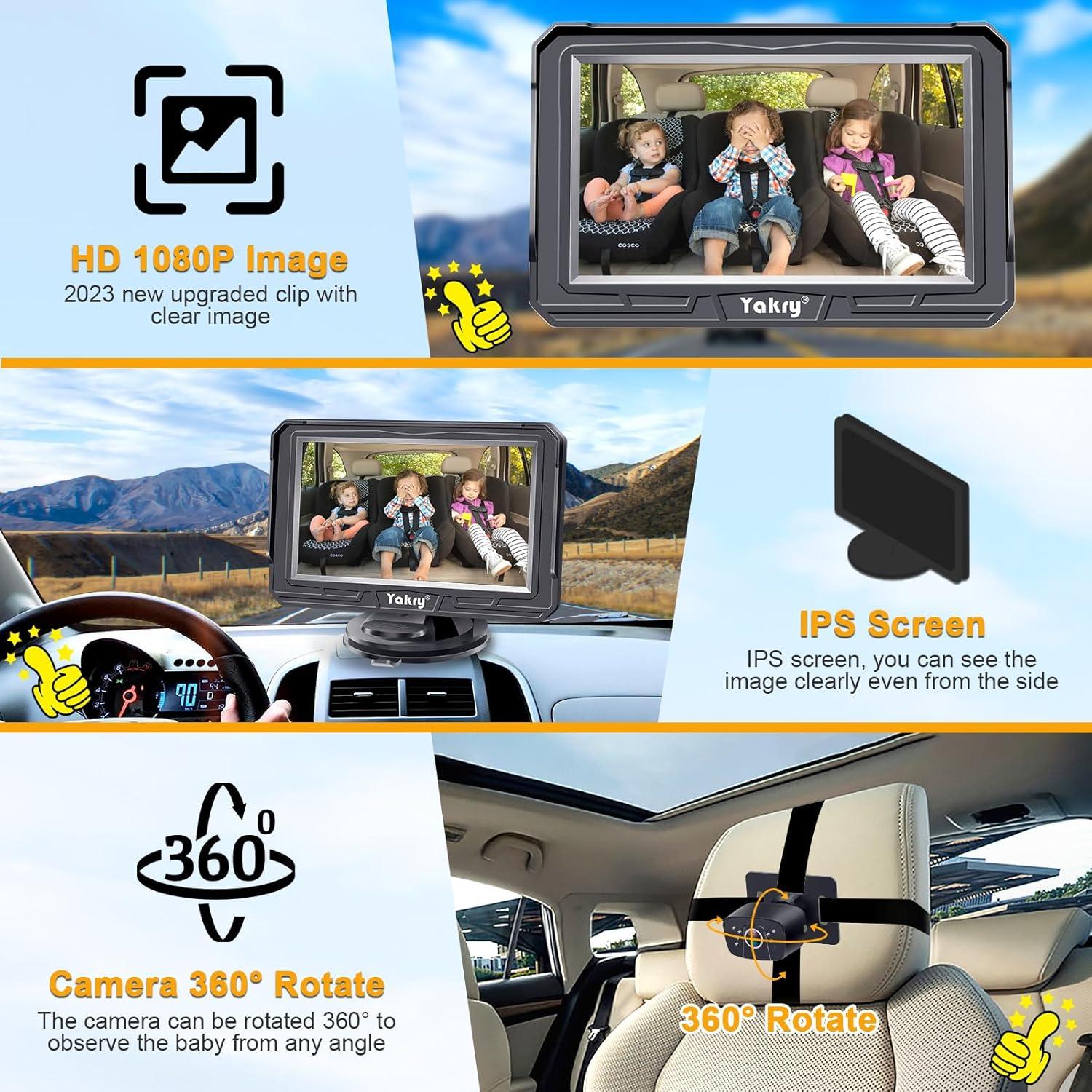 Cámara para Bebés Yakry Y60 - HD 1080P, 170° Gran Angular, Visión Nocturna