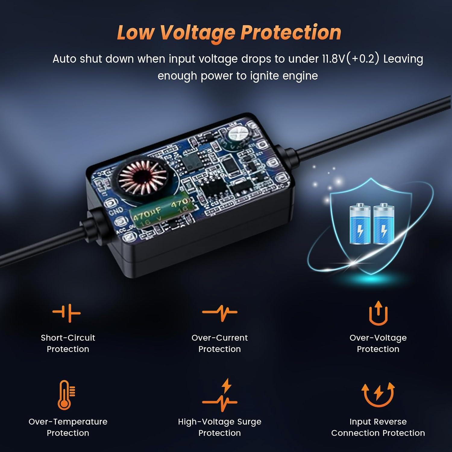 Kit de Cableado Duro GKU para Dash Cam 12V-24V a 5V