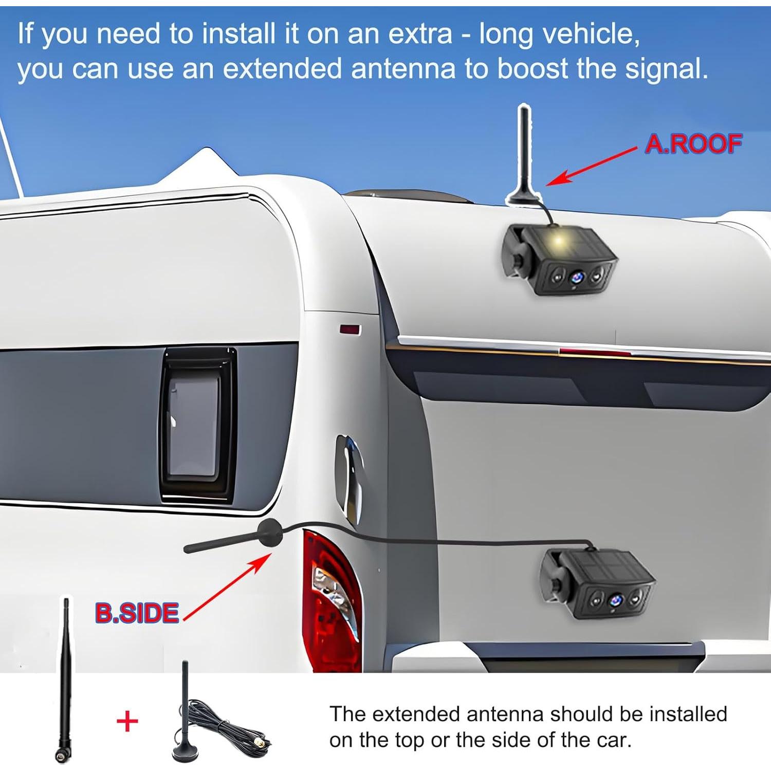 Cámara de Respaldo Inalámbrica YEOIZO Solar 5" HD Magnética