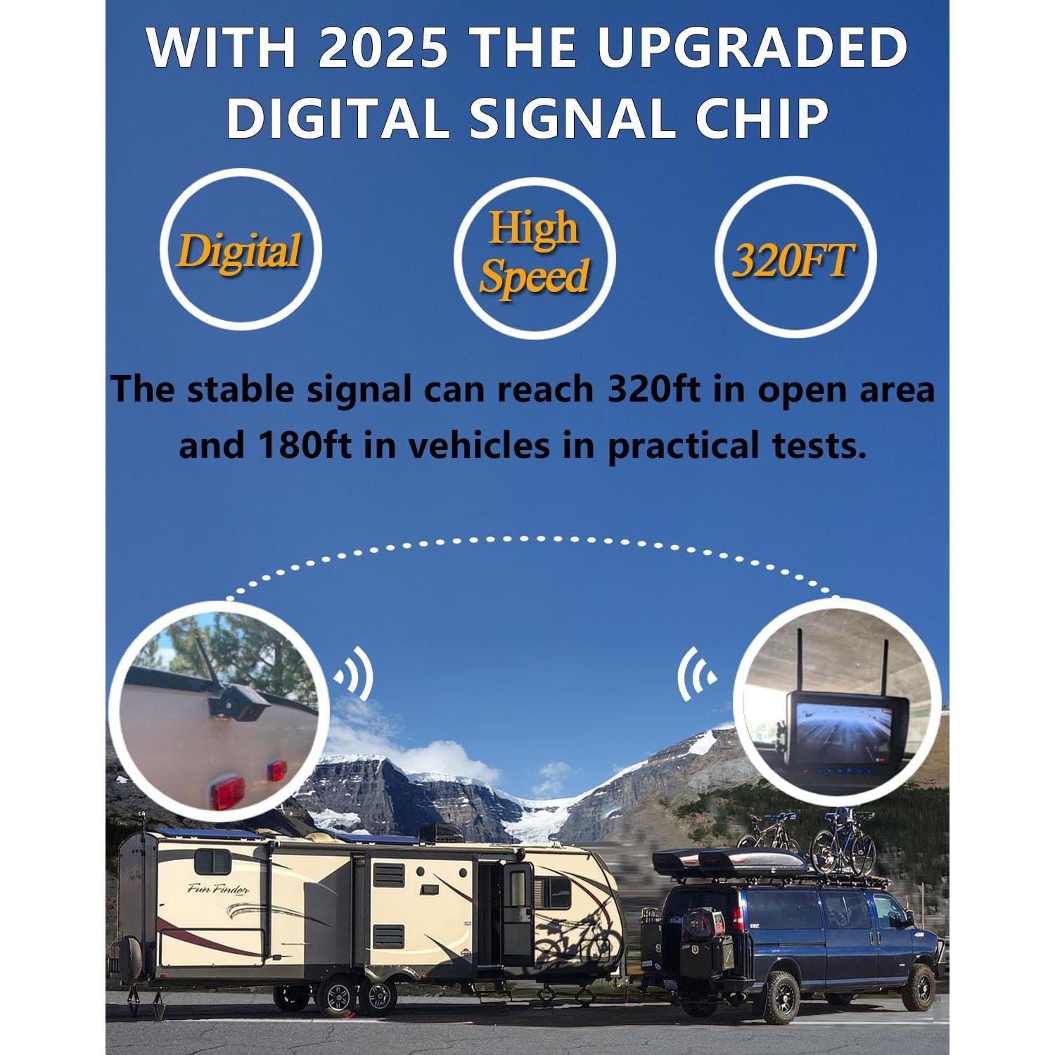 Cámara de Respaldo Inalámbrica DOUXURY HD 1080P IP69 170°