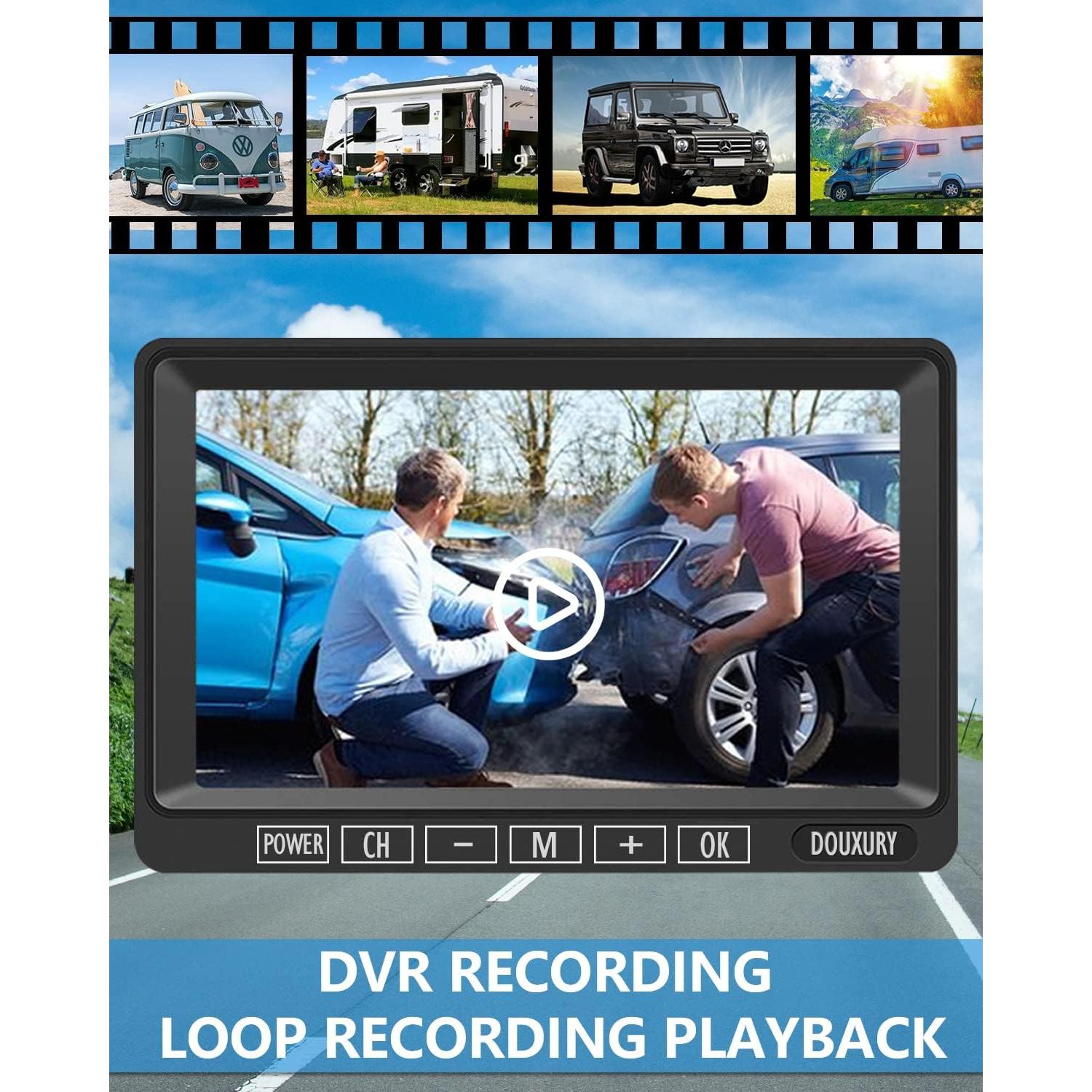 Cámara de Respaldo Inalámbrica DOUXURY HD 1080P IP69 170°