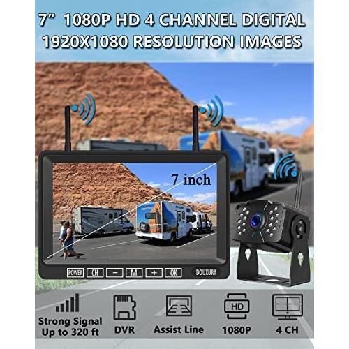 Cámara de Respaldo Inalámbrica DOUXURY HD 1080P IP69 170°