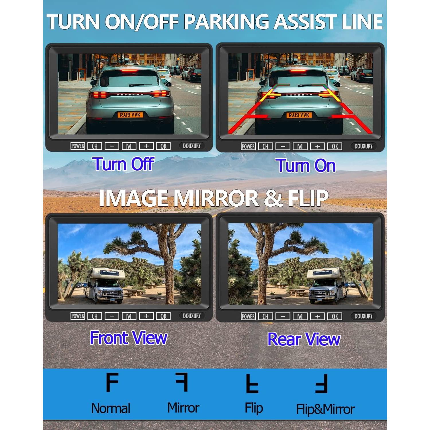 Cámara de Respaldo Inalámbrica DOUXURY HD 1080P IP69 170°