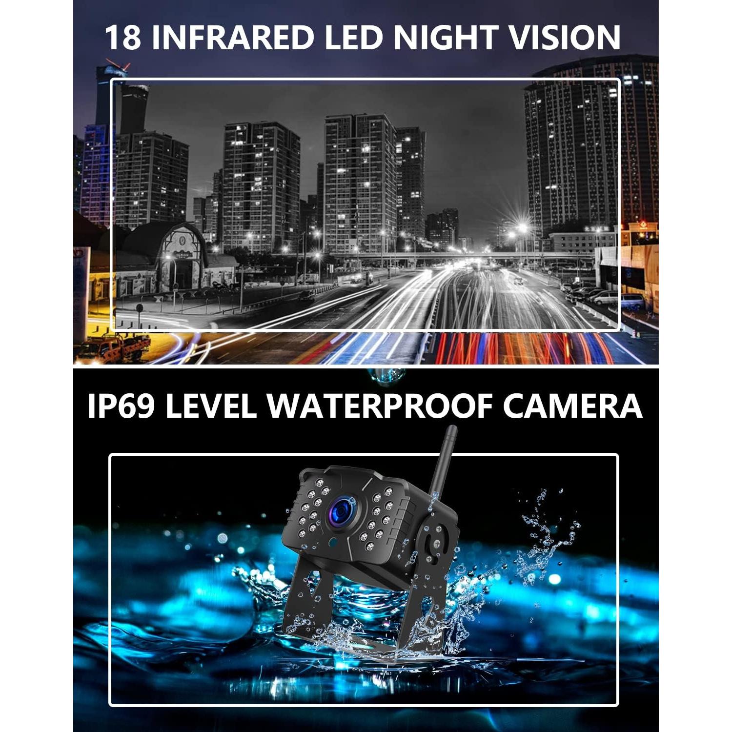 Cámara de Respaldo Inalámbrica DOUXURY HD 1080P IP69 170°