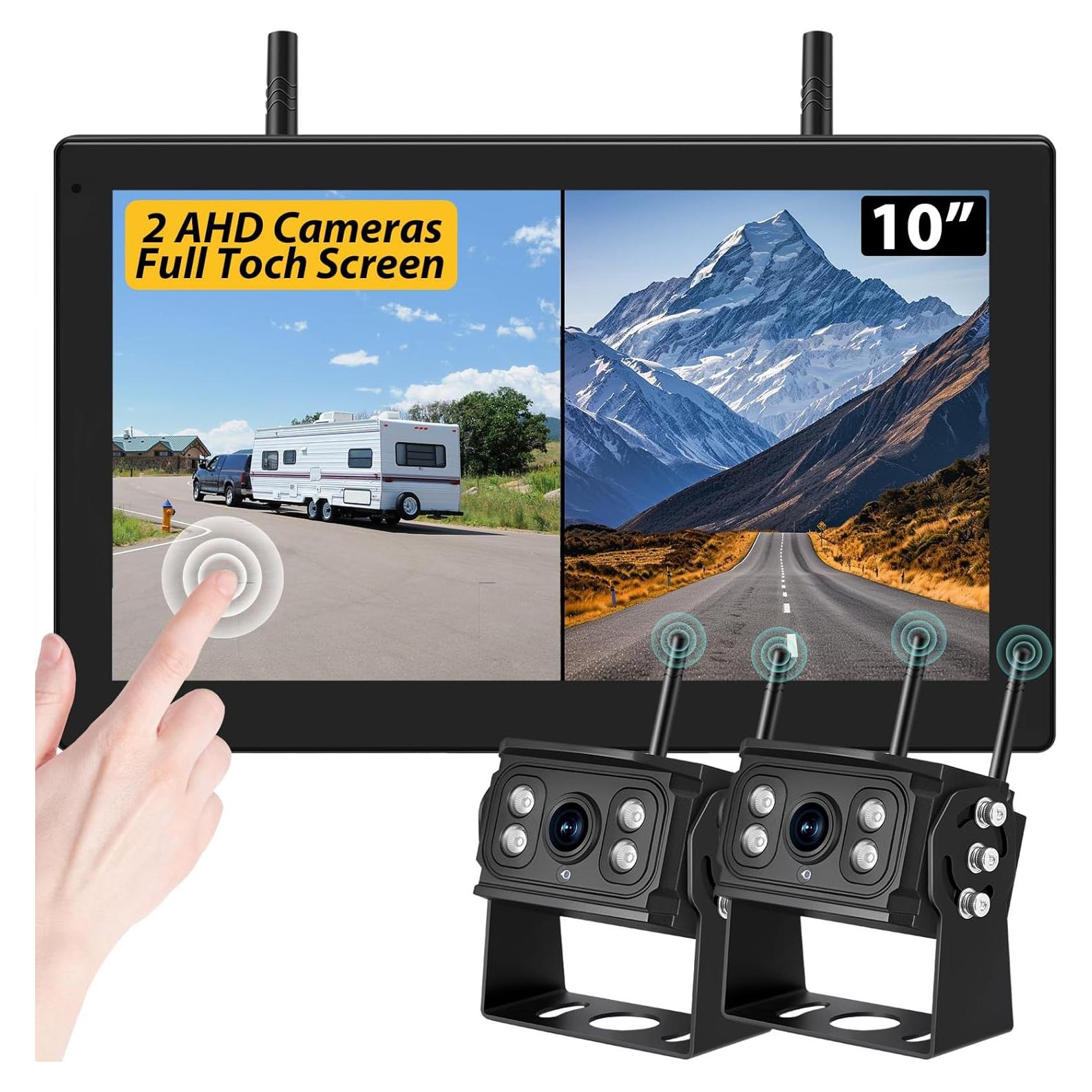 Cámara de Respaldo Inalámbrica Xrizuo 10" HD 1080P IP69