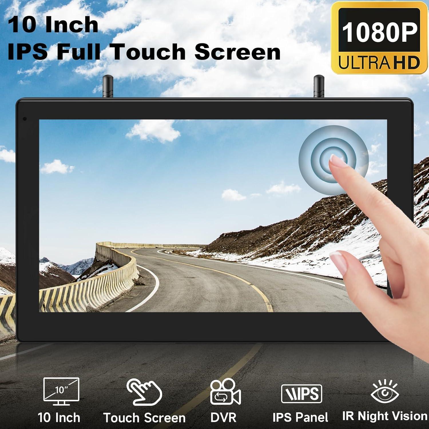 Cámara de Respaldo Inalámbrica Xrizuo 10" HD 1080P IP69