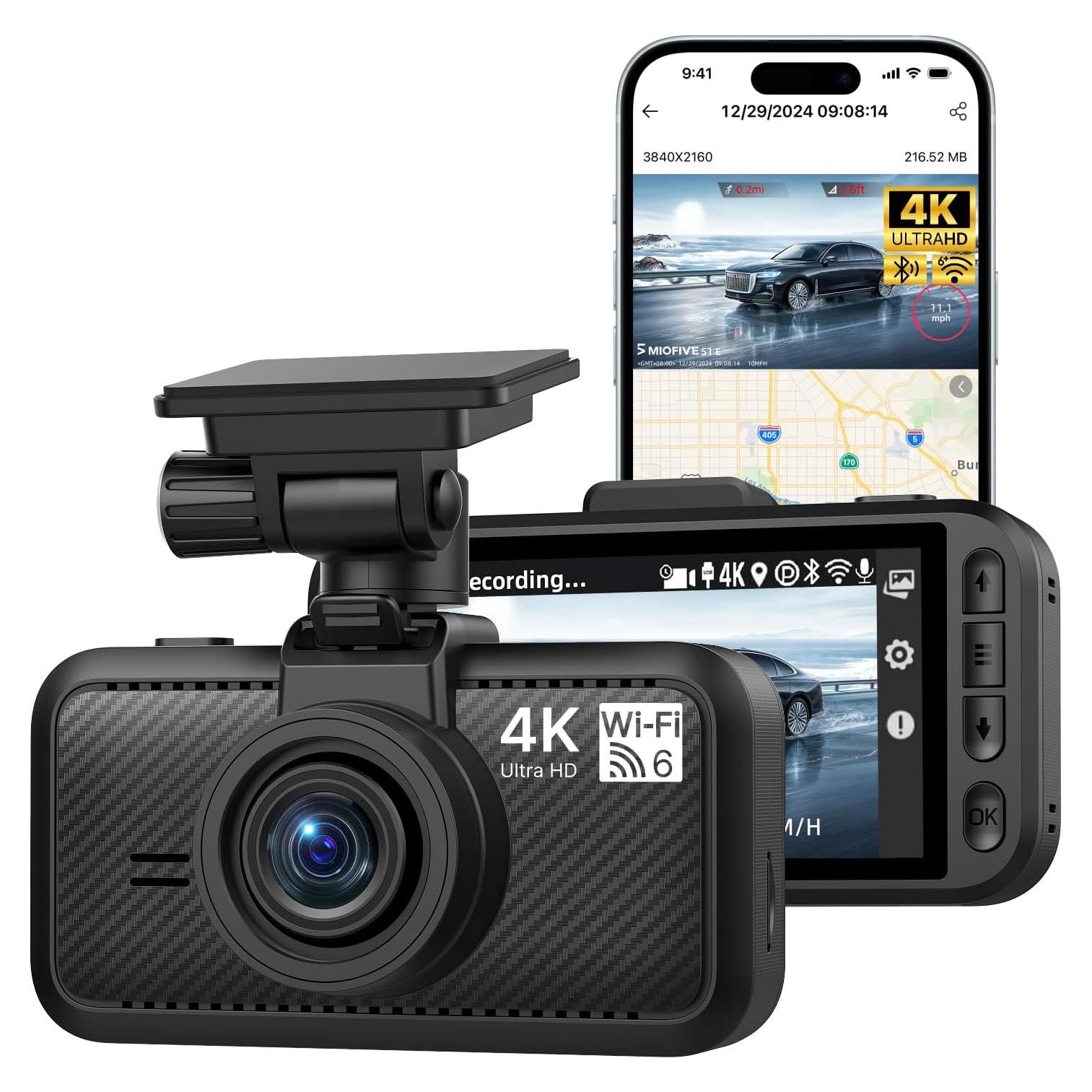 Cámara de Tablero Miofive S1 E 4K GPS WiFi Visión Nocturna