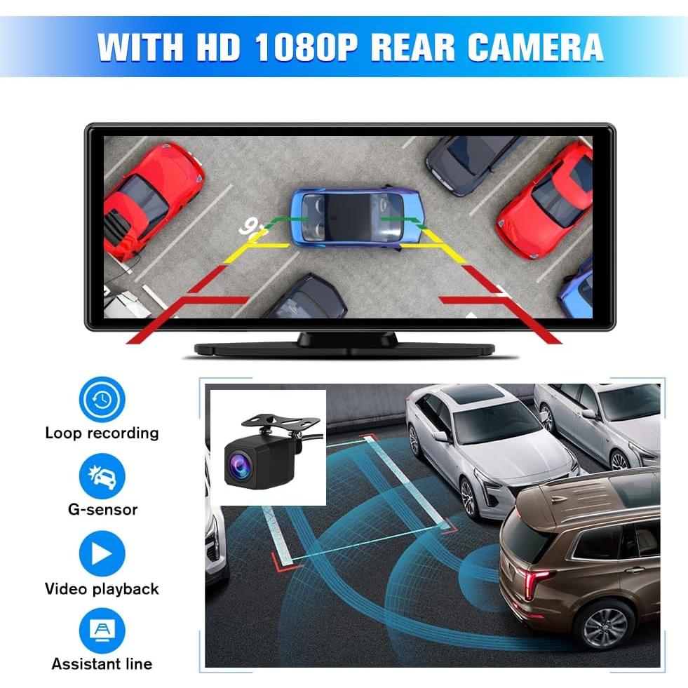 Pantalla CarPlay Inalámbrica Pyniro 10" con Cámara 4K