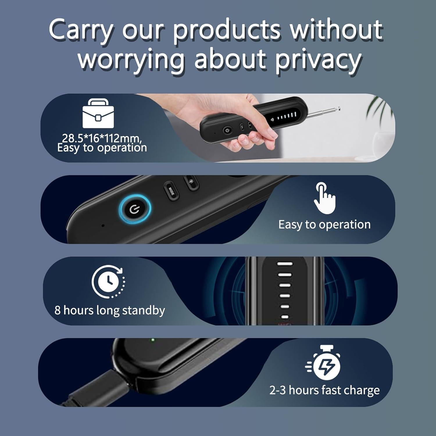 Detector de Cámaras Ocultas OneBird T01 - Portátil y Eficaz