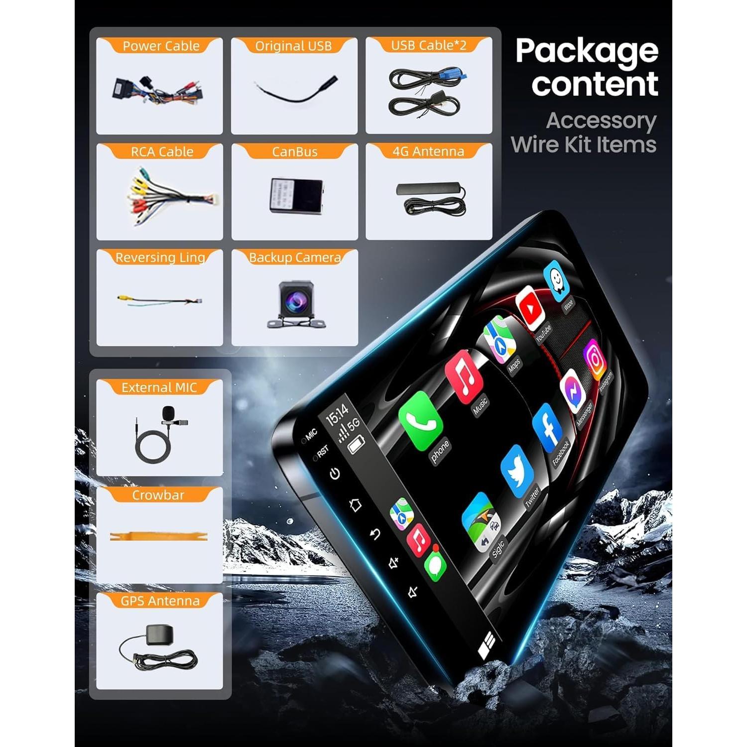 Estéreo de Coche Fortdows 10'' Android 12 para Nissan Altima 2013-2015