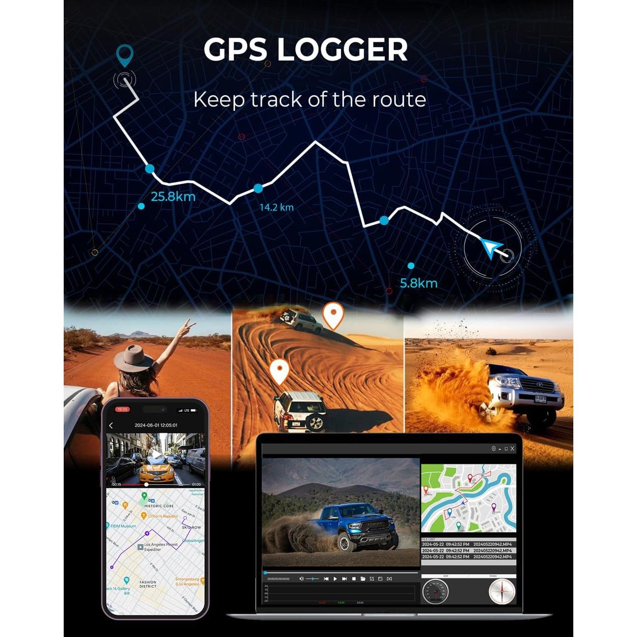 ACUMEN 4K Rear View Mirror Camera XR10 Pro, Smart 10" Touch Screen Mirror Dash Cam Front and Rear, Backup Camera for Cars with WDR, Dash Cam for Cars with GPS, Included 64GB Card (XR10 Pro)