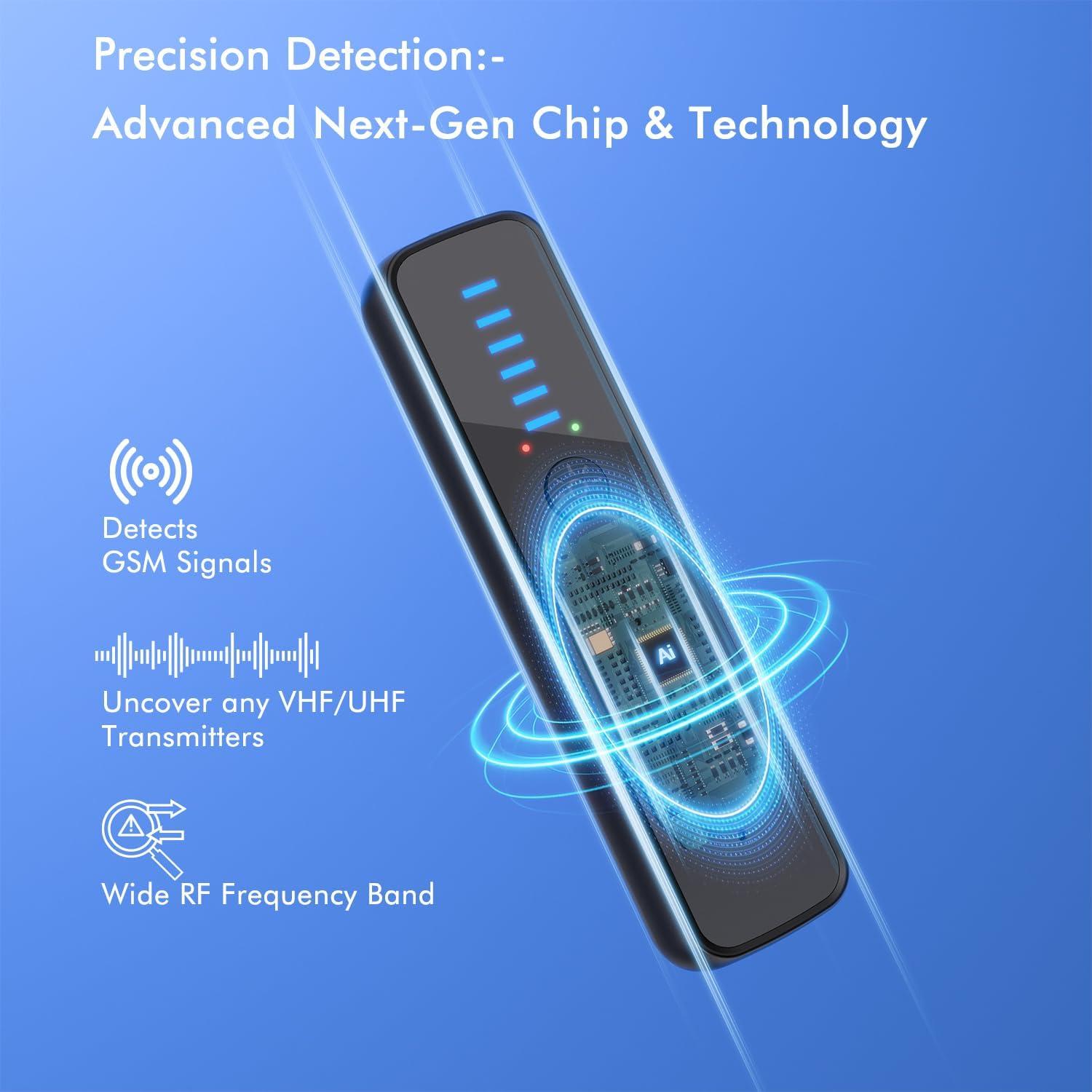 Detector de Cámara Oculta Abyliee P18-8G-V3 Portátil Negro