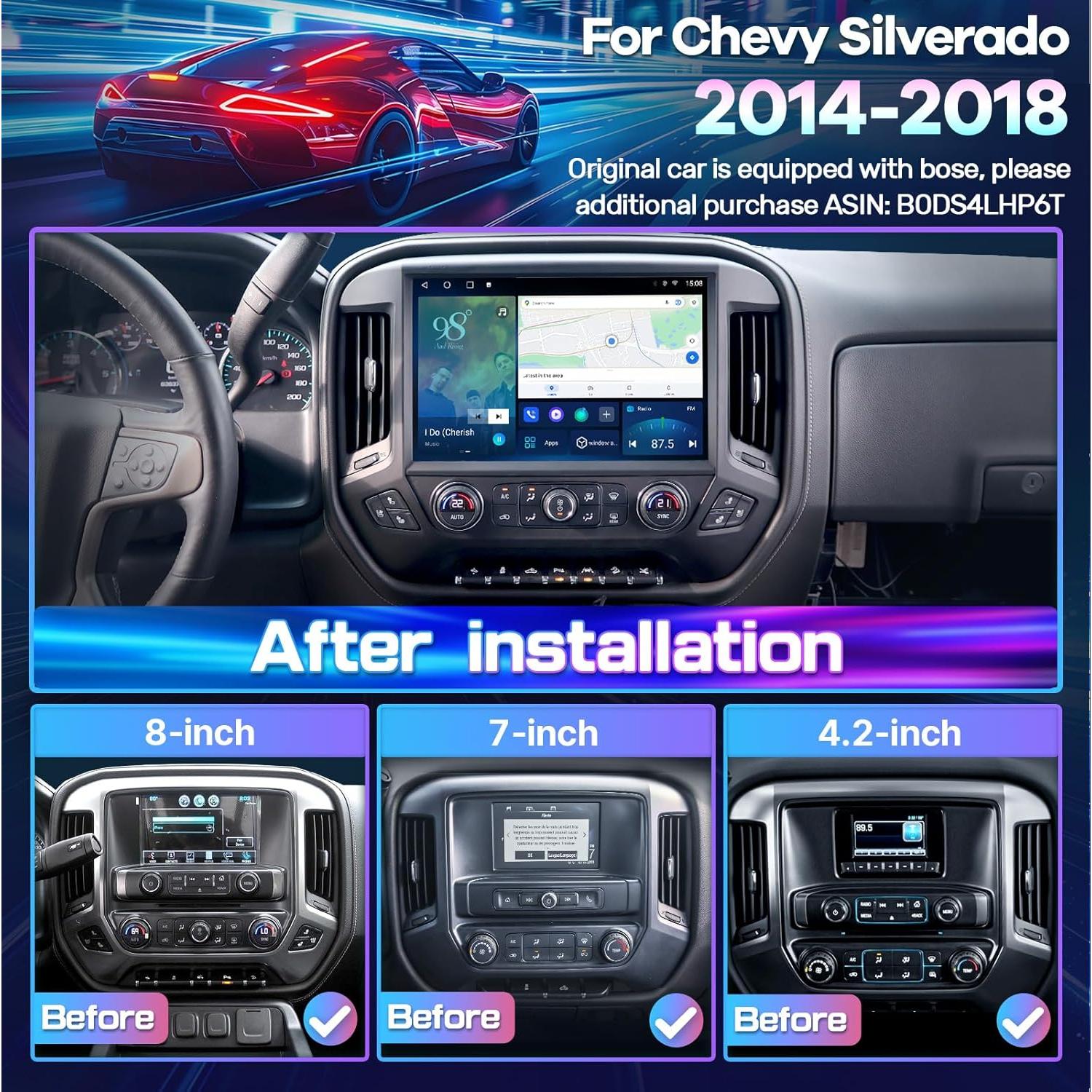 Radio de Coche 13.1" LASERTAIL para Chevy Silverado 2014-2018