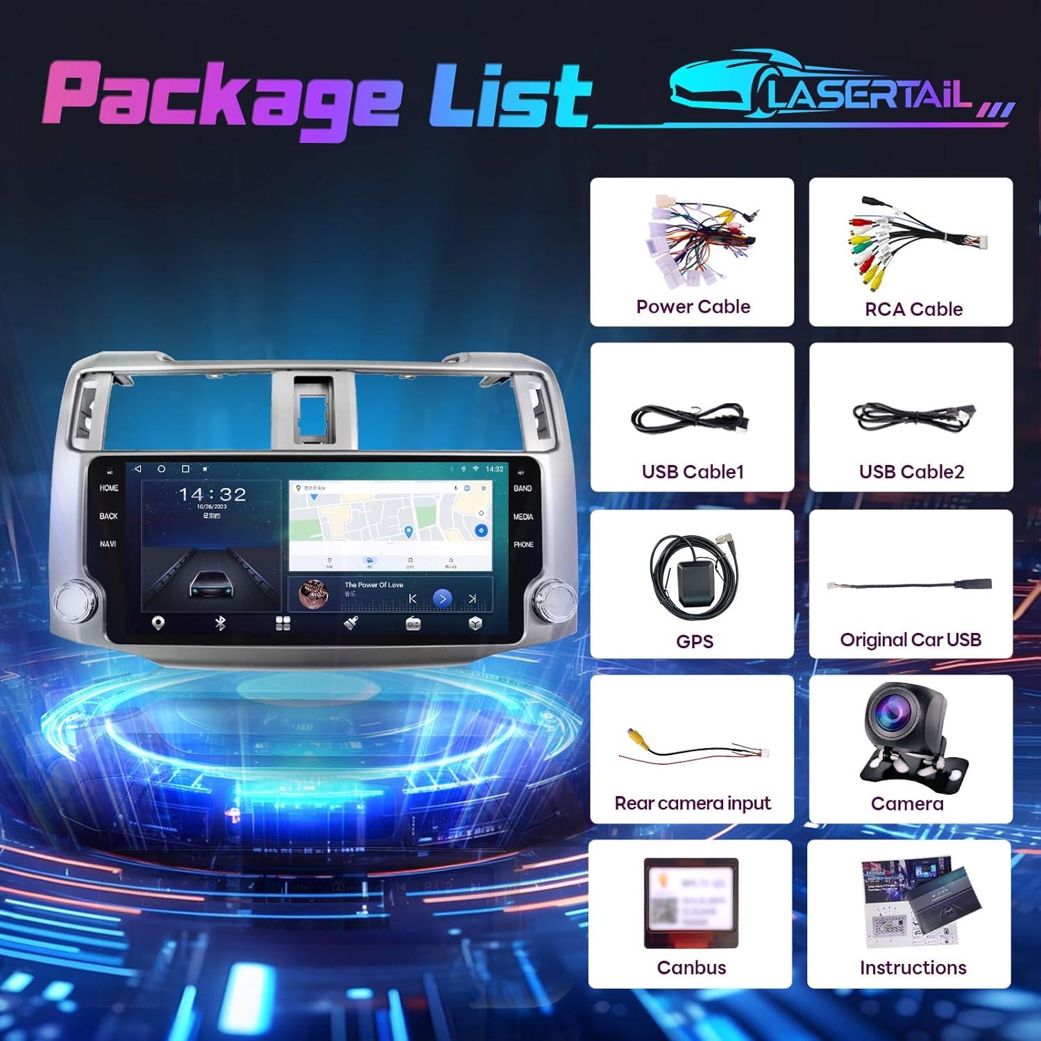 Radio Estéreo 10.33" LASERTAIL para Toyota 4Runner 2009-2021