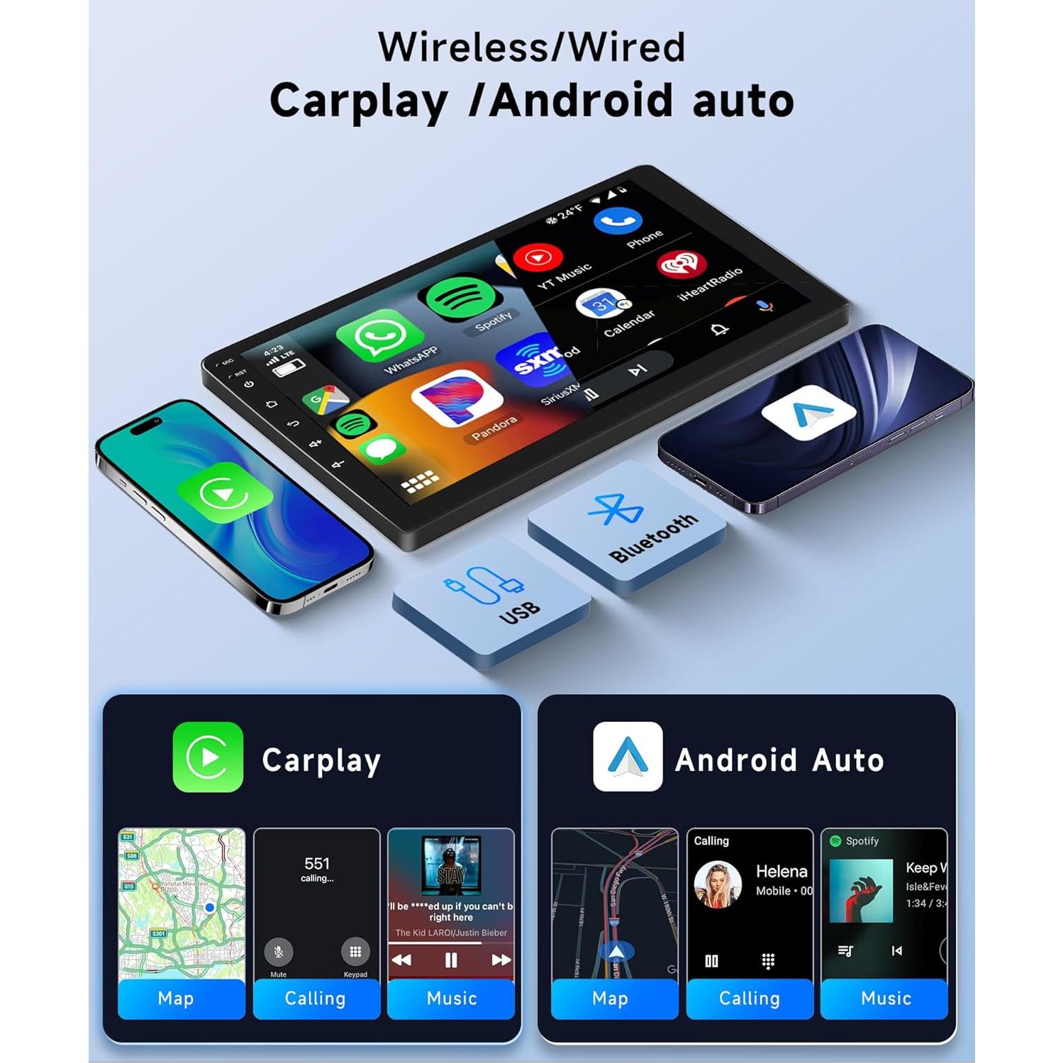 Estéreo de coche METEESER para Toyota Camry 2006-2011, 8 núcleos, 4G+64G, Android 13, pantalla táctil IPS 1280x720, CarPlay y Android Auto inalámbrico