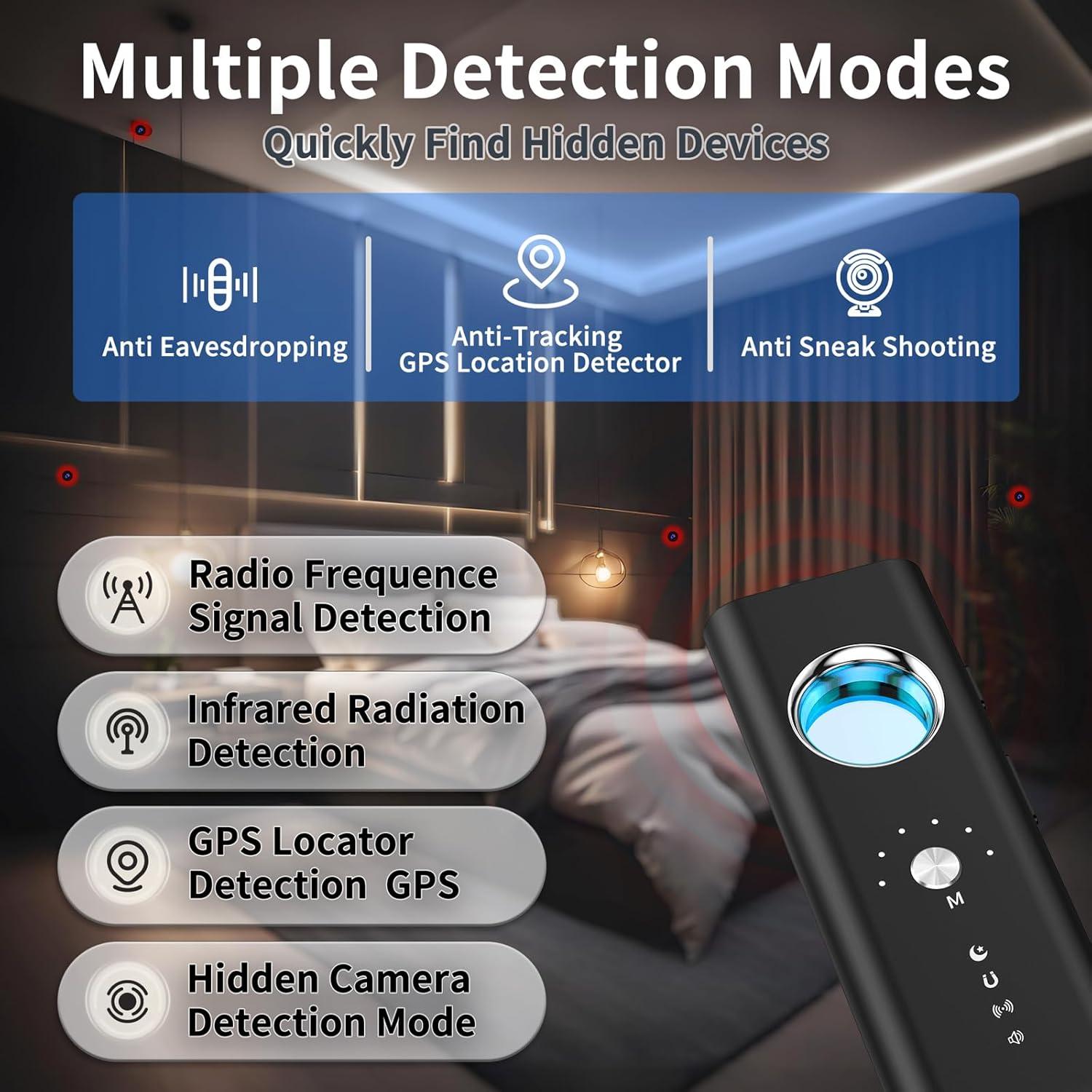Detector de Cámaras Ocultas VERIVOXIA R35 - Antiespionaje Portátil