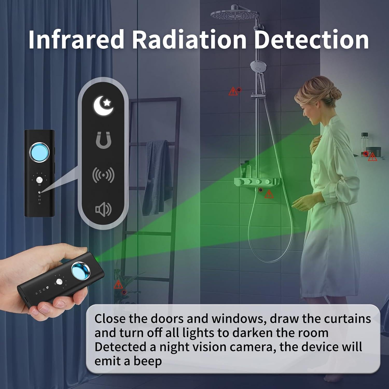 Detector de Cámaras Ocultas VERIVOXIA R35 - Antiespionaje Portátil