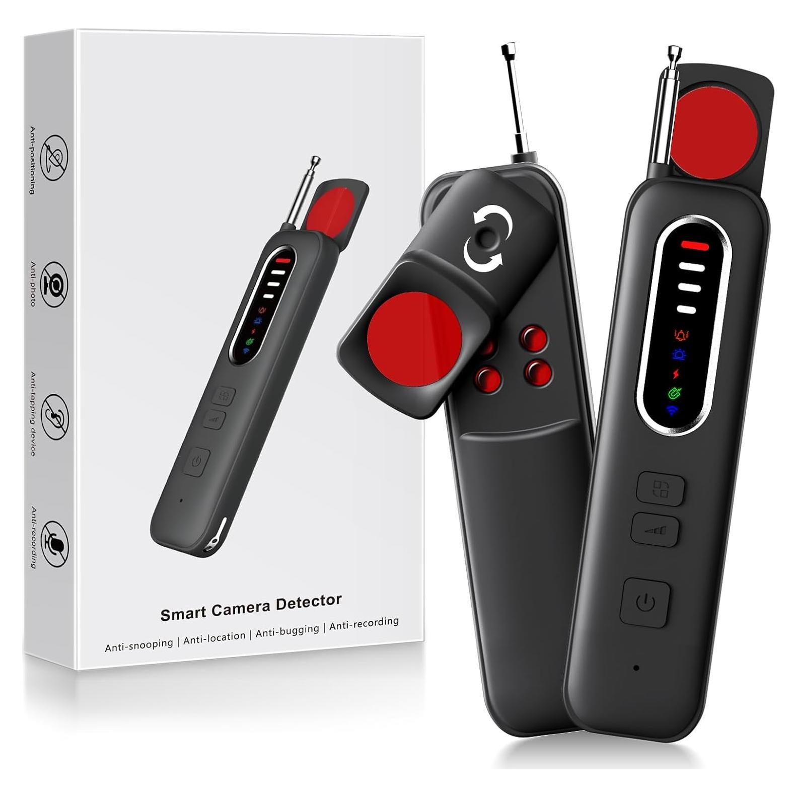 Hidden Camera Detectors - 2025 Pro Bug Detector, Anti Spy Camera Finder & GPS Tracker Detector RF Wireless Device Finder & Vibration Alarm for Travel, Car, Bathroom, Office, 3 Levels 5 Modes