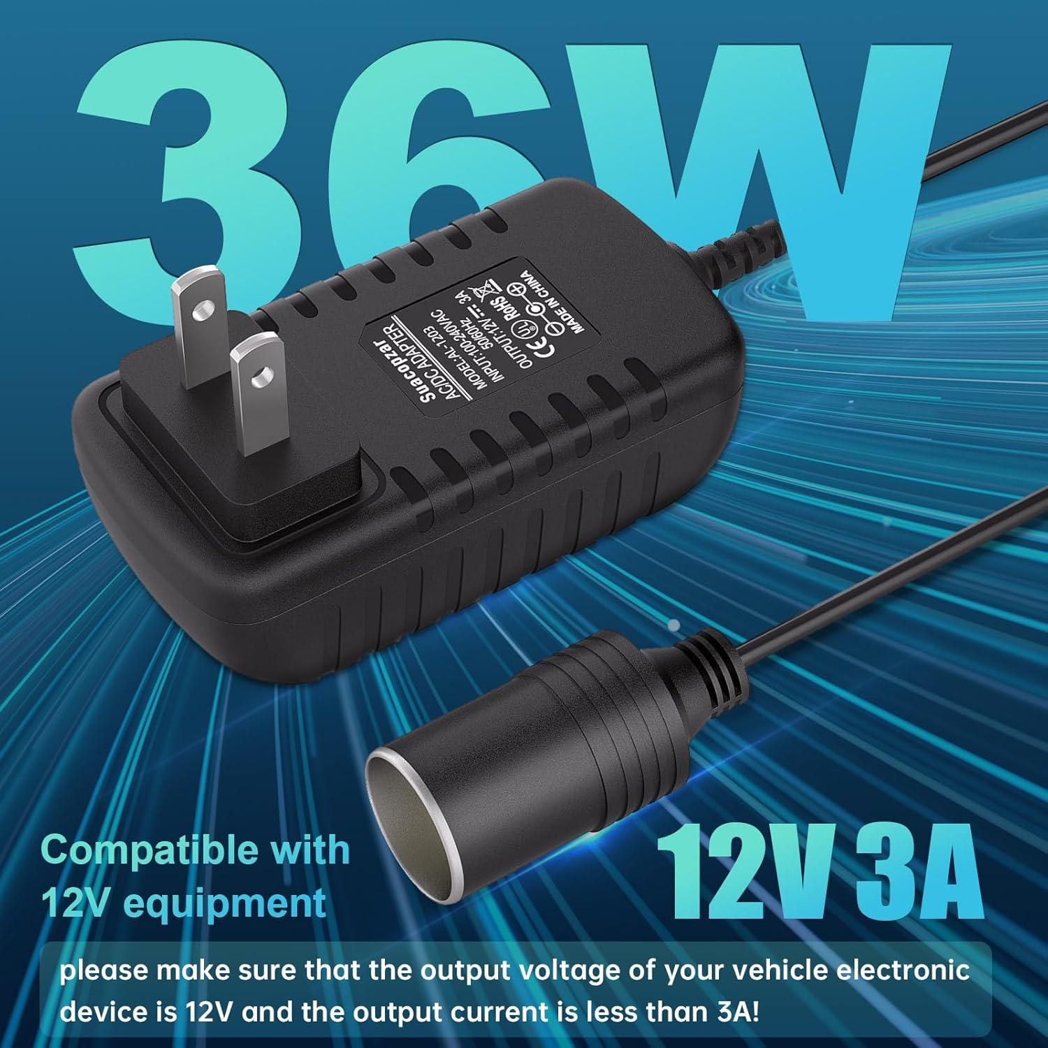 Convertidor CA a CC 12V 3A Subloom para coche