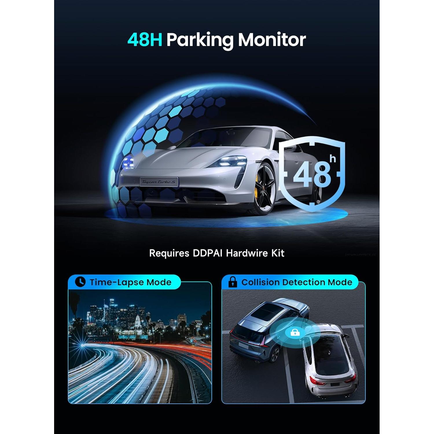 Cámara Dash DDPAI Z50 Pro 4K + 1080P Delantera y Trasera