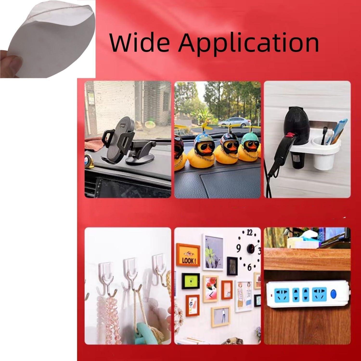 4 Discos Adhesivos Doble Cara 80mm MGQFY Transparente