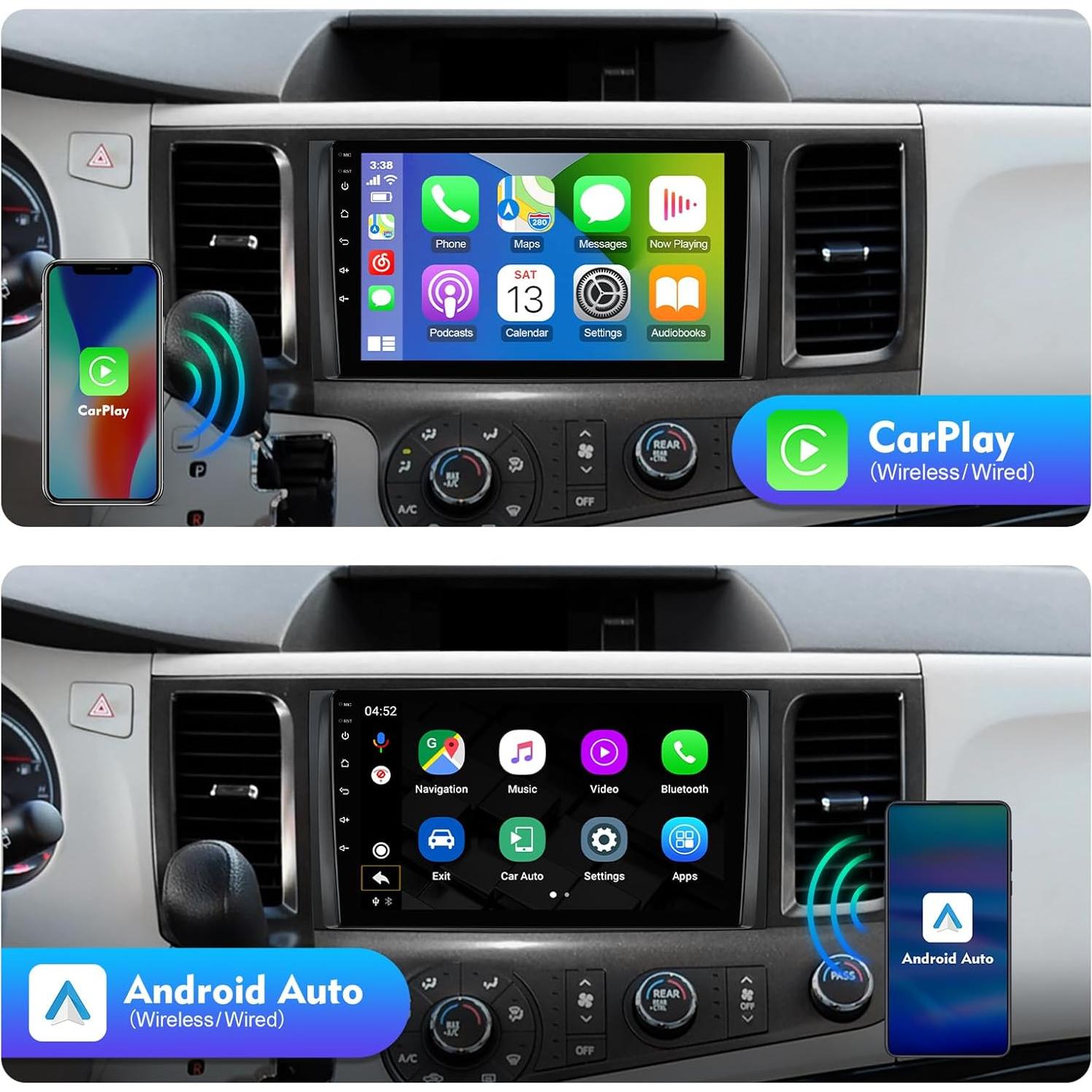 Estéreo de Coche FeirTon Android 12 9" 2+32GB para Toyota Sienna 2011-2014