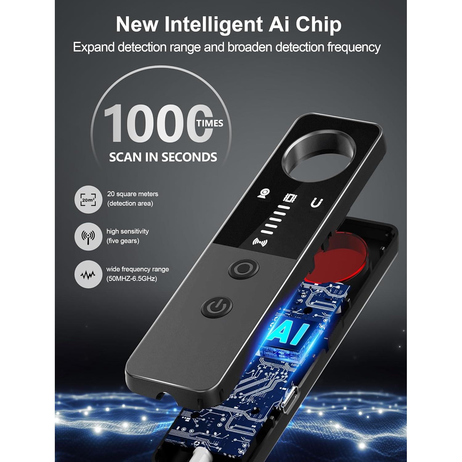 Detector de Cámaras Ocultas y Bugs CountureMode G007 - RF, GPS