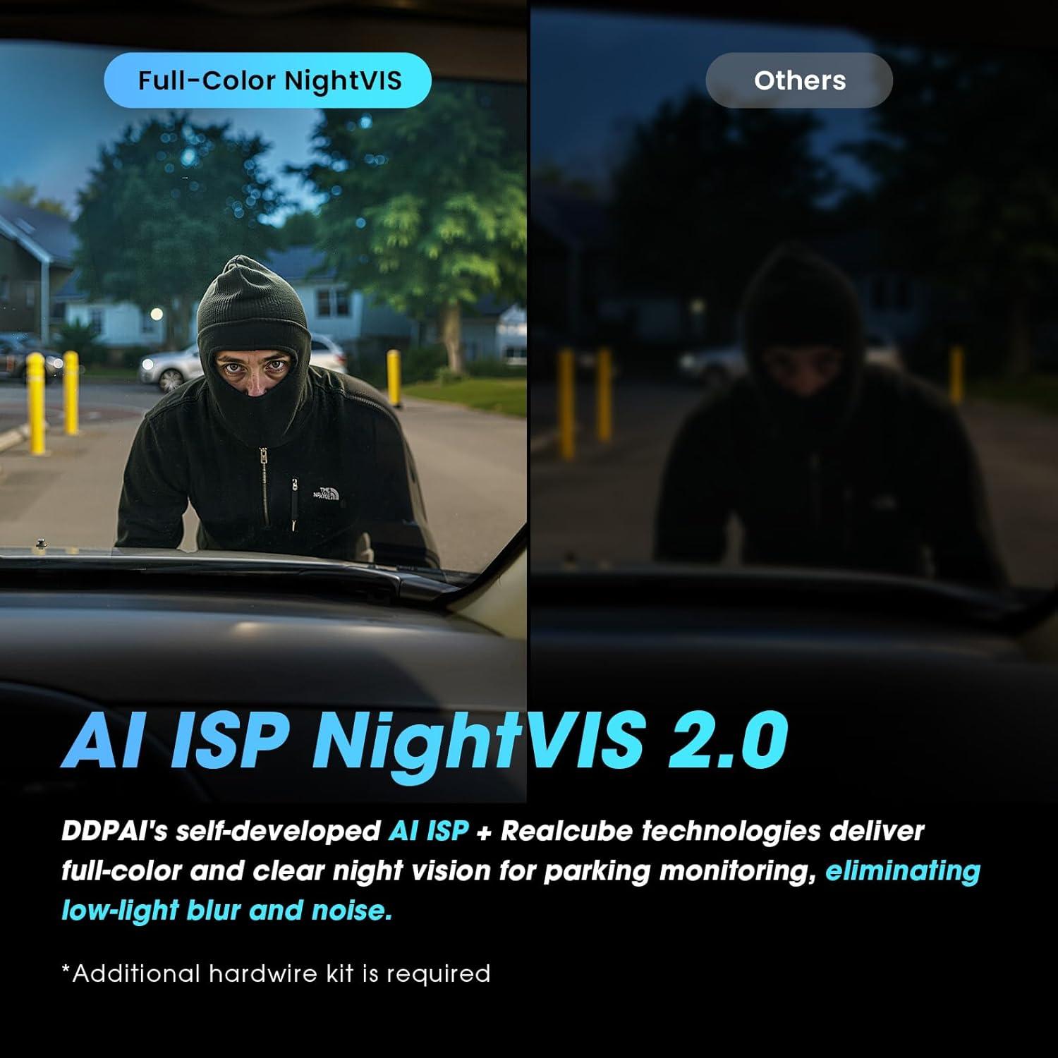 Cámara Dash DDPAI Z60 4K + 1080P Doble, Visión Nocturna