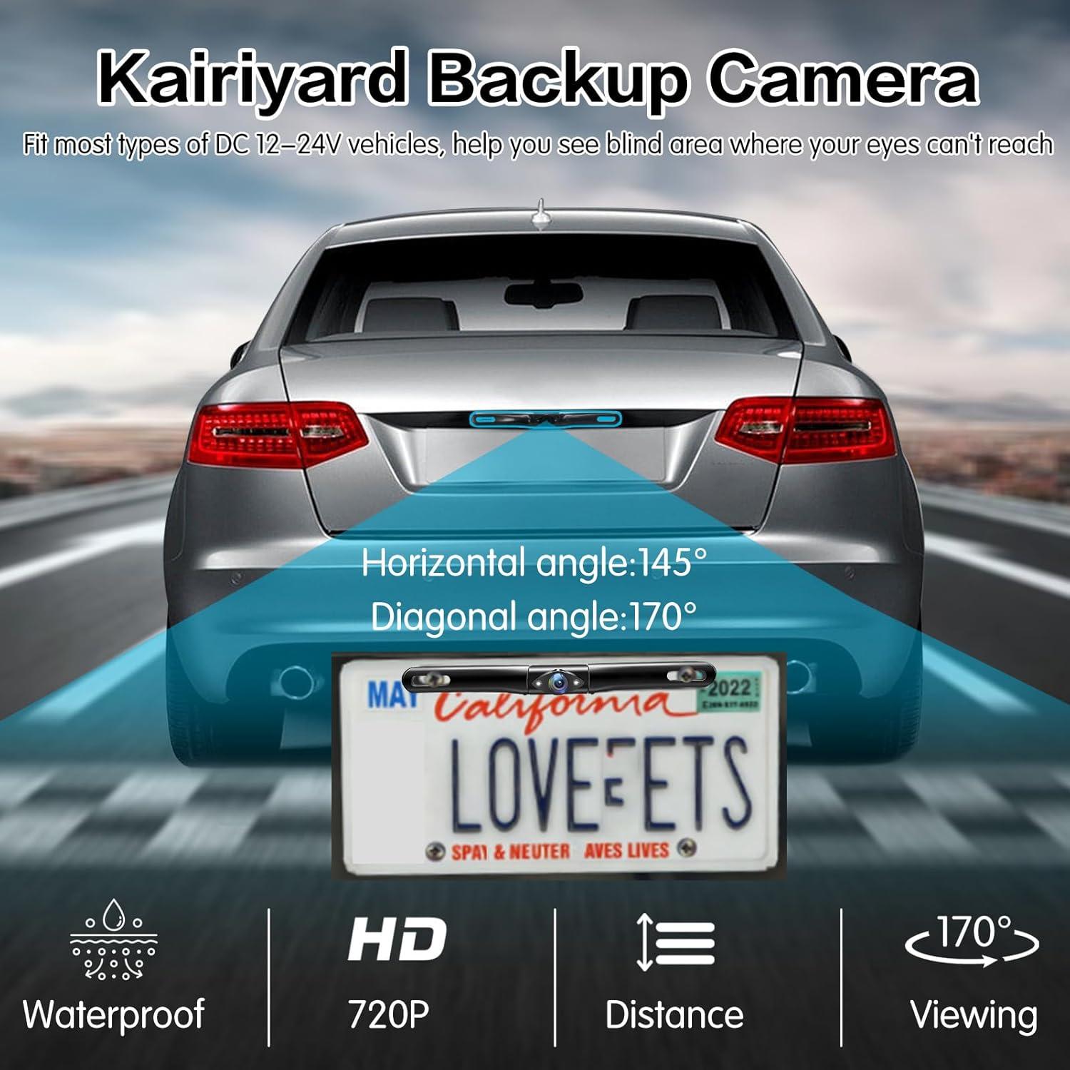 Cámara de Respaldo YUGUANG 170° HD con Visión Nocturna