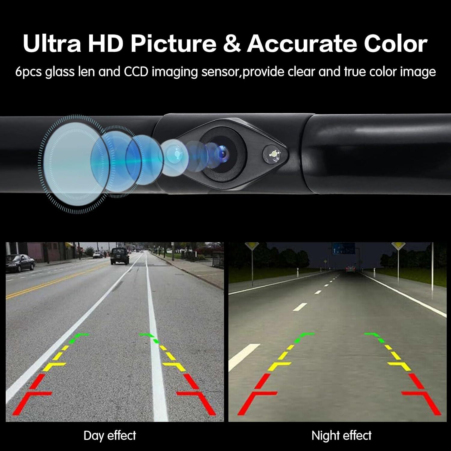 Cámara de Respaldo YUGUANG 170° HD con Visión Nocturna