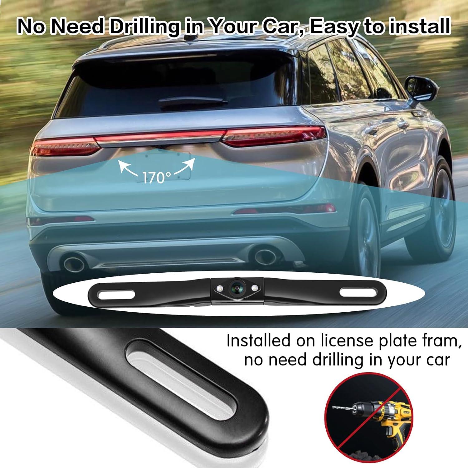 Cámara de Respaldo YUGUANG 170° HD con Visión Nocturna