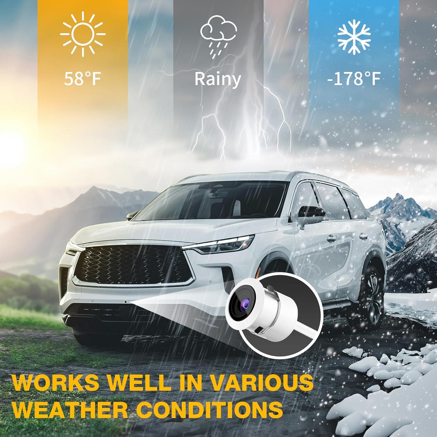 Cámara de Respaldo AHD 1080P RAAYOO L002-U2, 170° Visión Nocturna