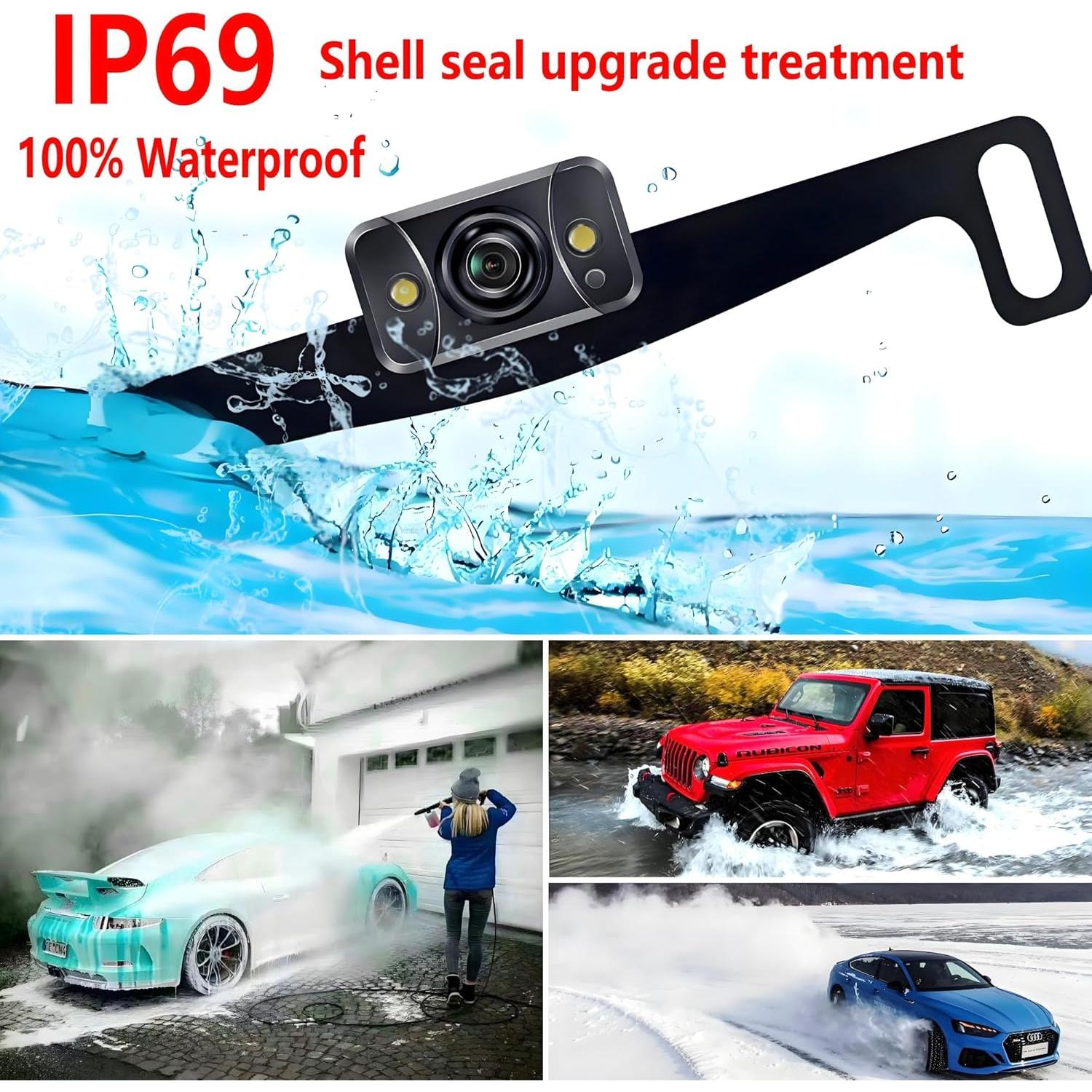 Cámara de Respaldo YIMU K4303 con Monitor 4.3" HD y Soportes