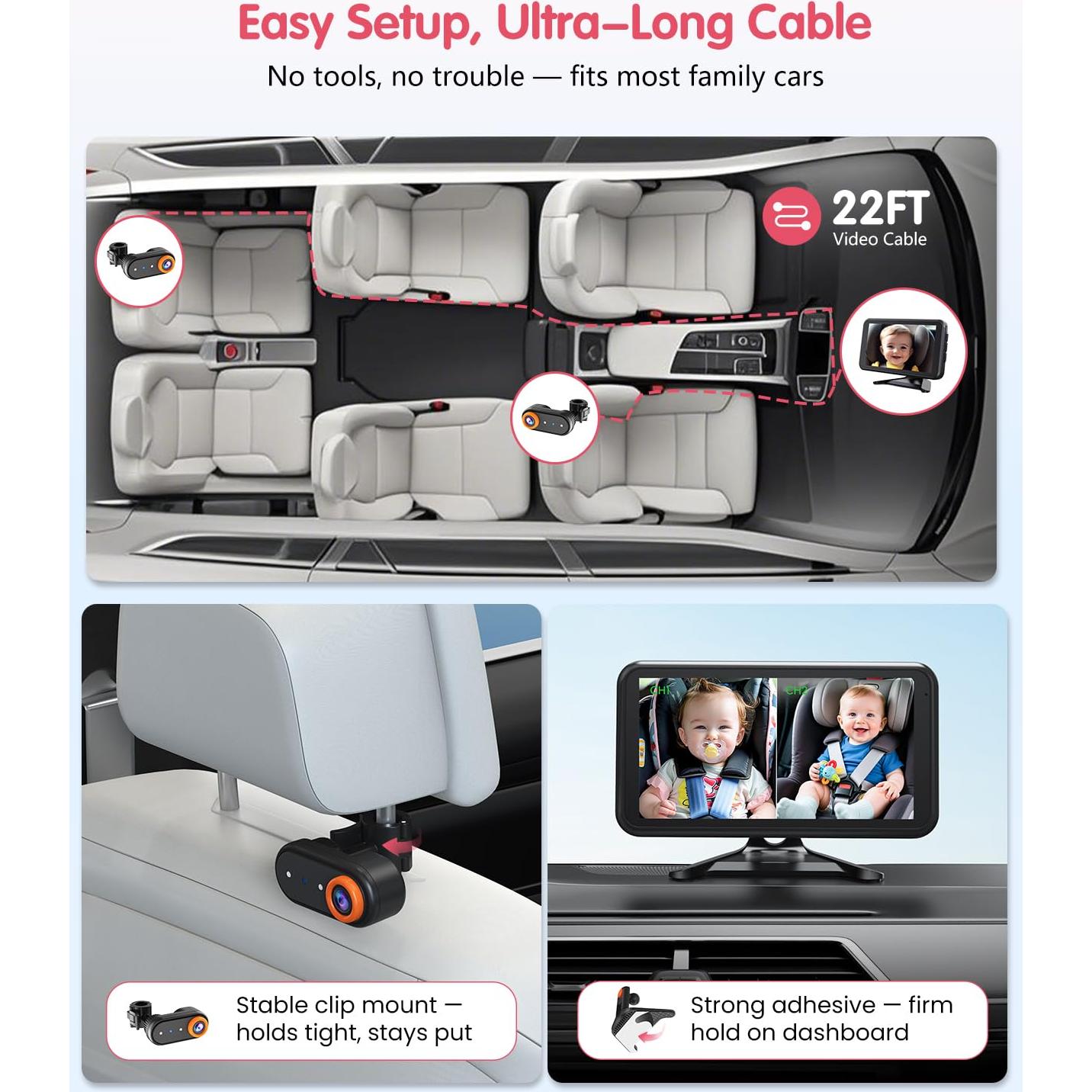 Cámara para Bebés BM2 PRO Luckview 1080P Pantalla 5.2"